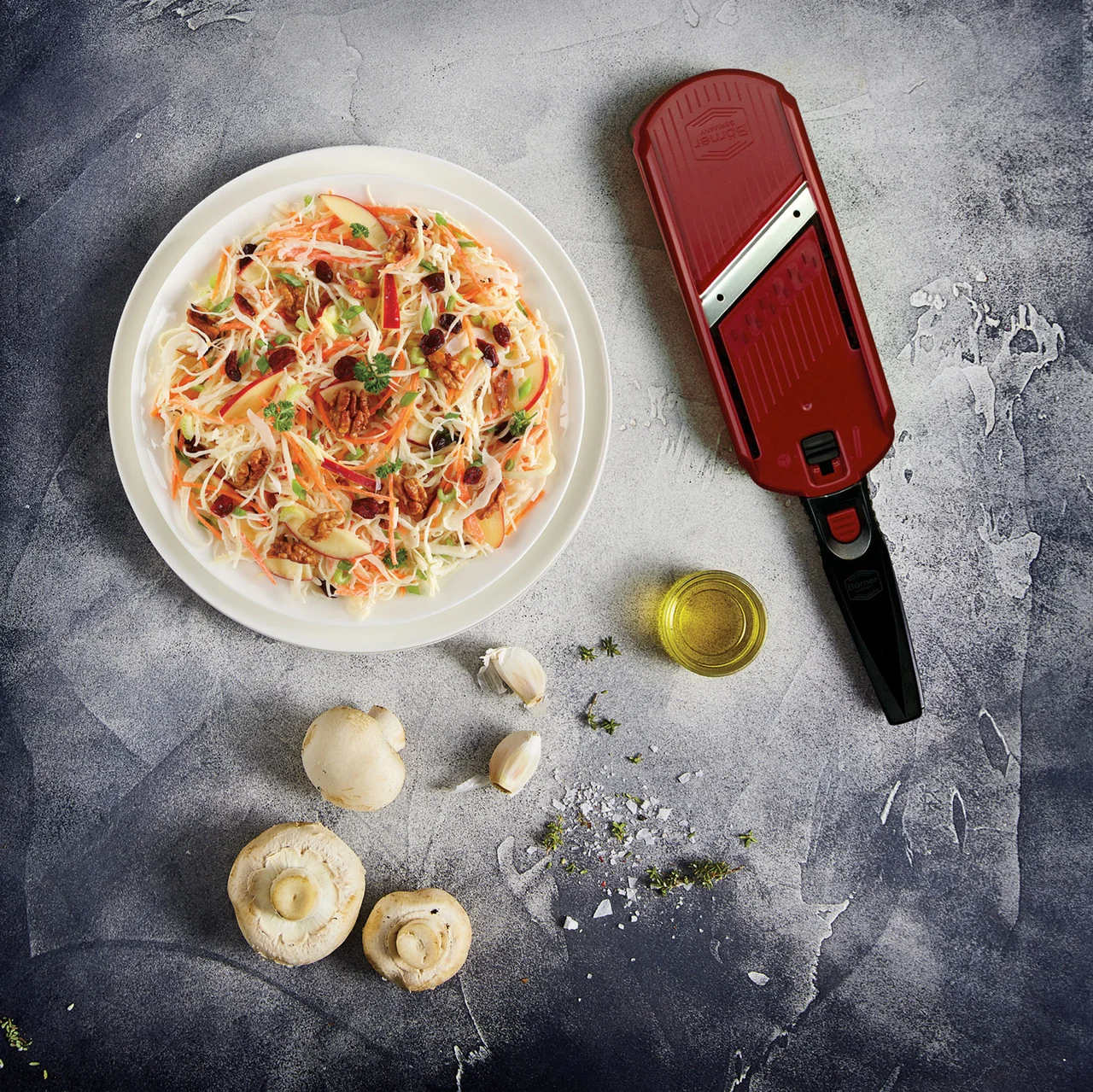 BÖRNER GERMANY Multi Dicer & Julienne Cutter Red