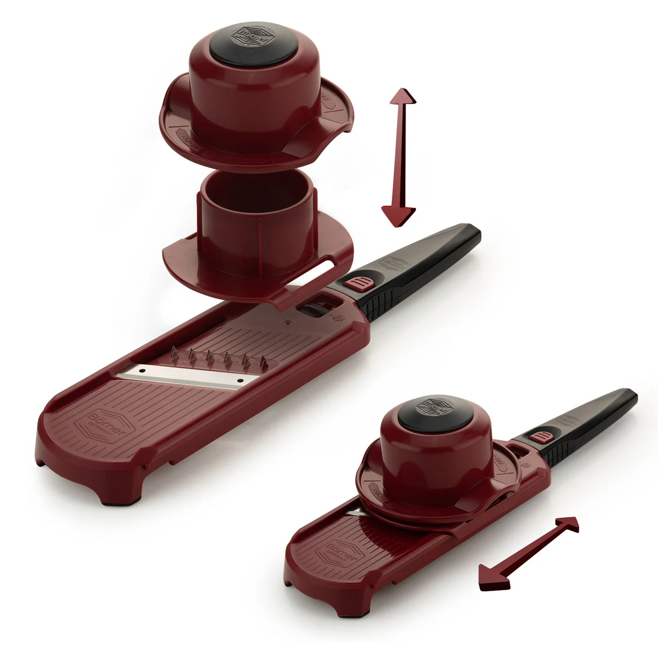 BÖRNER GERMANY Multi Dicer & Julienne Cutter Red - Image 5