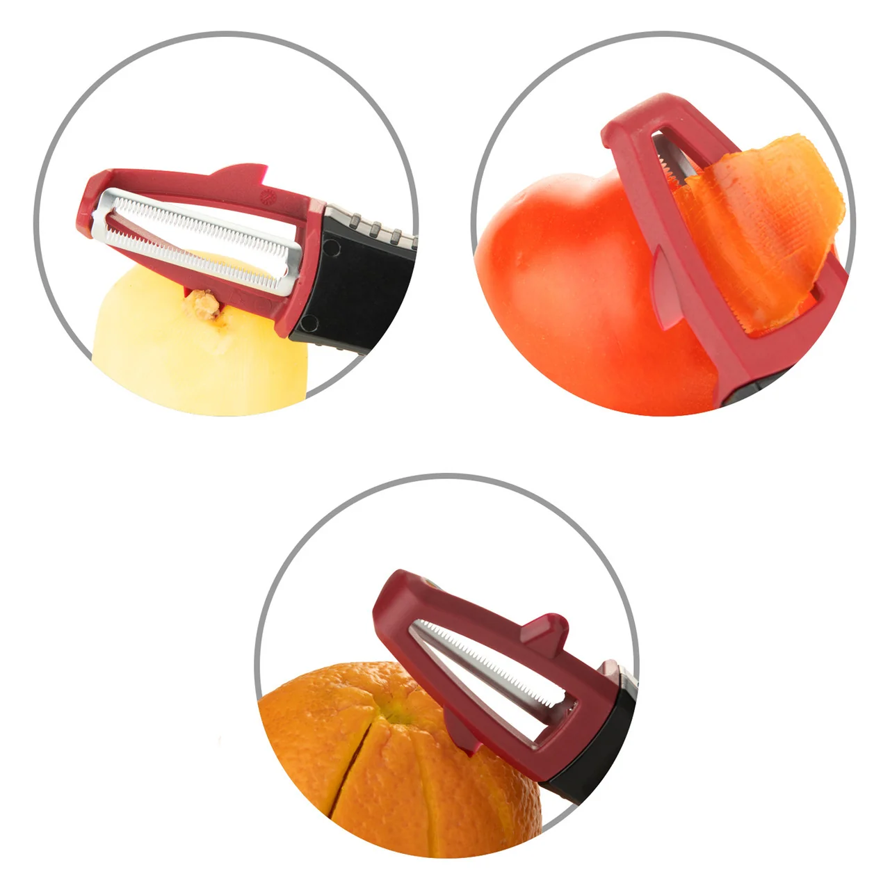 BÖRNER GERMANY Multi Peeler 3 Piece Set Red - Image 5