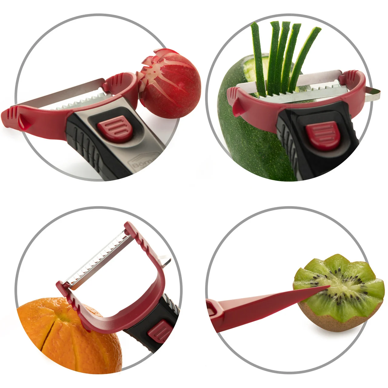 BÖRNER GERMANY Multi Peeler 3 Piece Set Red - Image 6