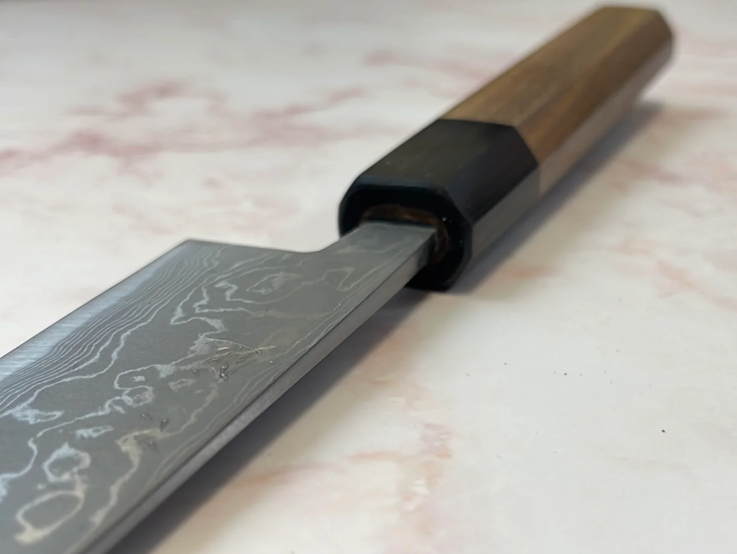 Yoshimune Yanagiba 210 mm(8.3 in) Aogami(Blue) No.2 Damascus (33 layers) Double-Bevel - Image 16