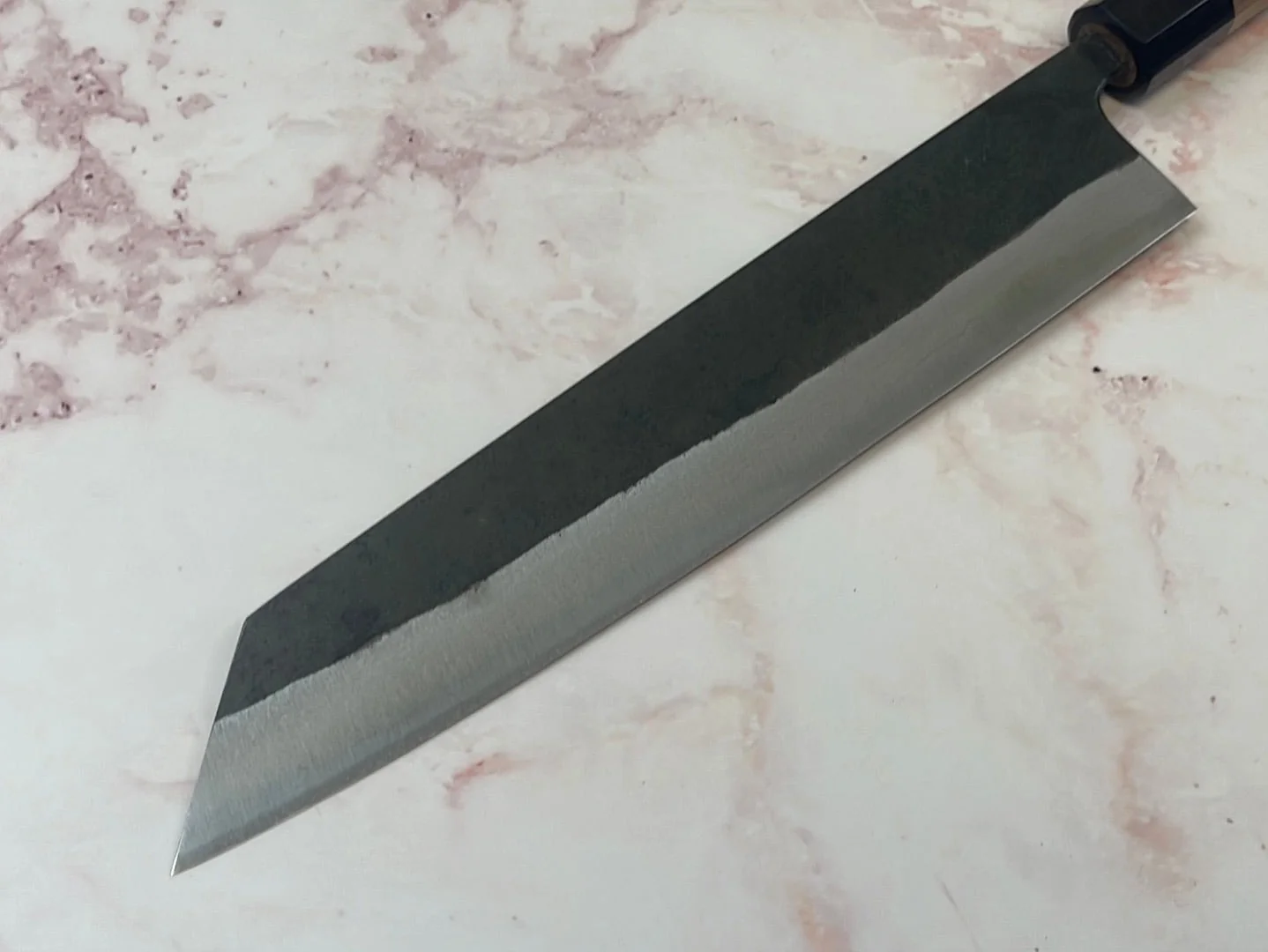 Yoshimune Kiritsuke Kurouchi 240 mm (9.4 in) Aogami (Blue) #2 Damascus (17 layers) Double-Bevel - Image 11