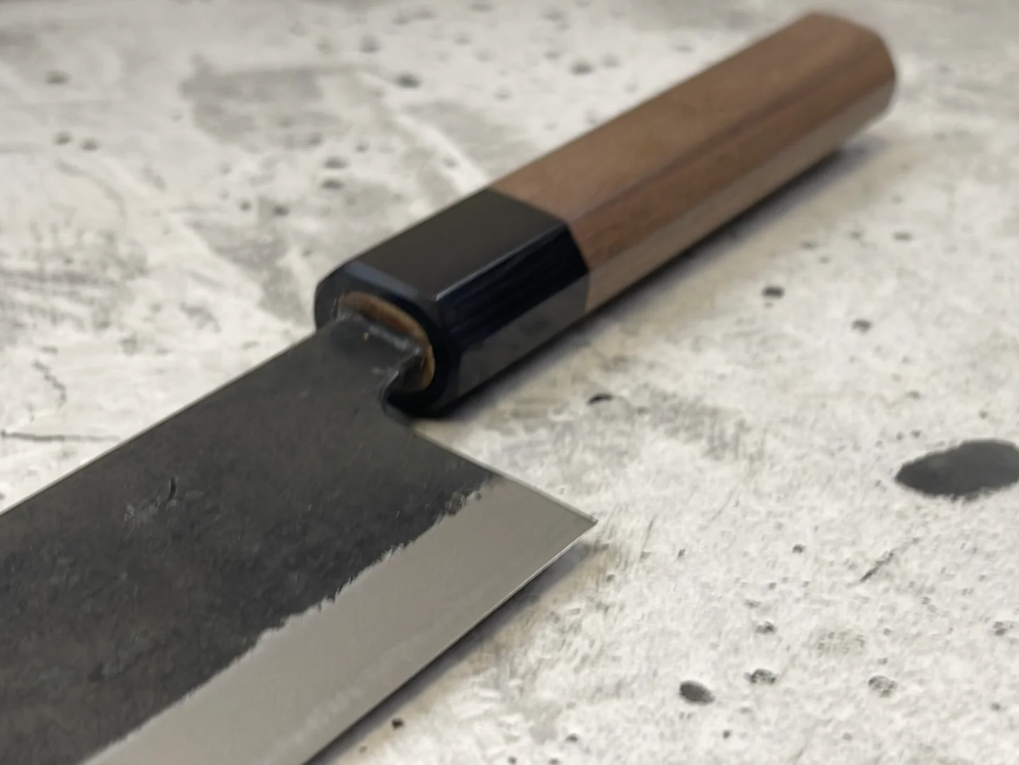 Yoshimune Kiritsuke Kurouchi 240 mm (9.4 in) Aogami (Blue) #2 Double-Bevel - Image 14