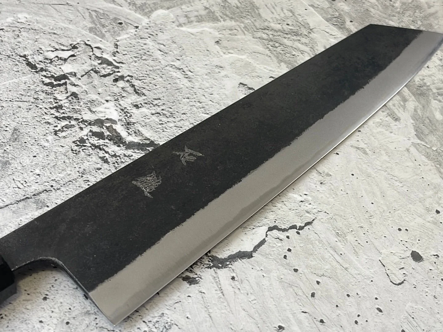 Yoshimune Kiritsuke Kurouchi 240 mm (9.4 in) Aogami (Blue) #2 Double-Bevel - Image 7