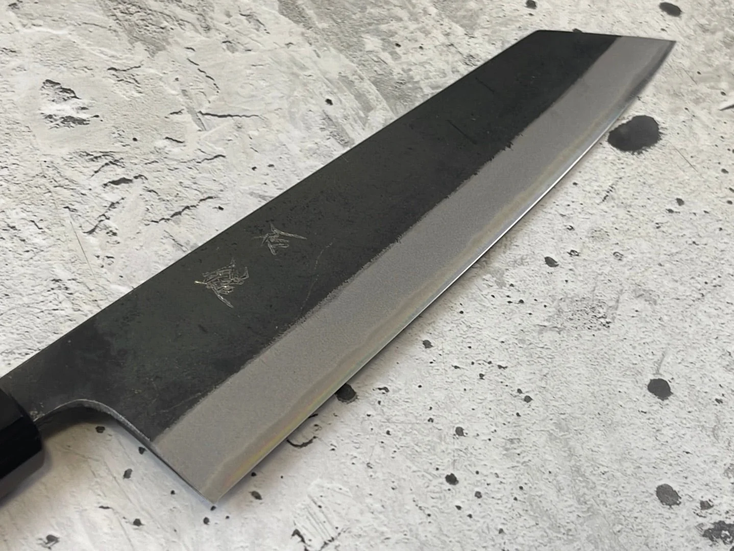 Yoshimune Kiritsuke Kurouchi 210 mm (8.3 in) Aogami (Blue) #2 Double-Bevel - Image 10