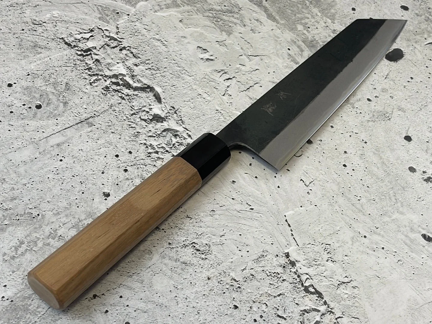 Yoshimune Kiritsuke Kurouchi 210 mm (8.3 in) Aogami (Blue) #2 Double-Bevel - Image 7