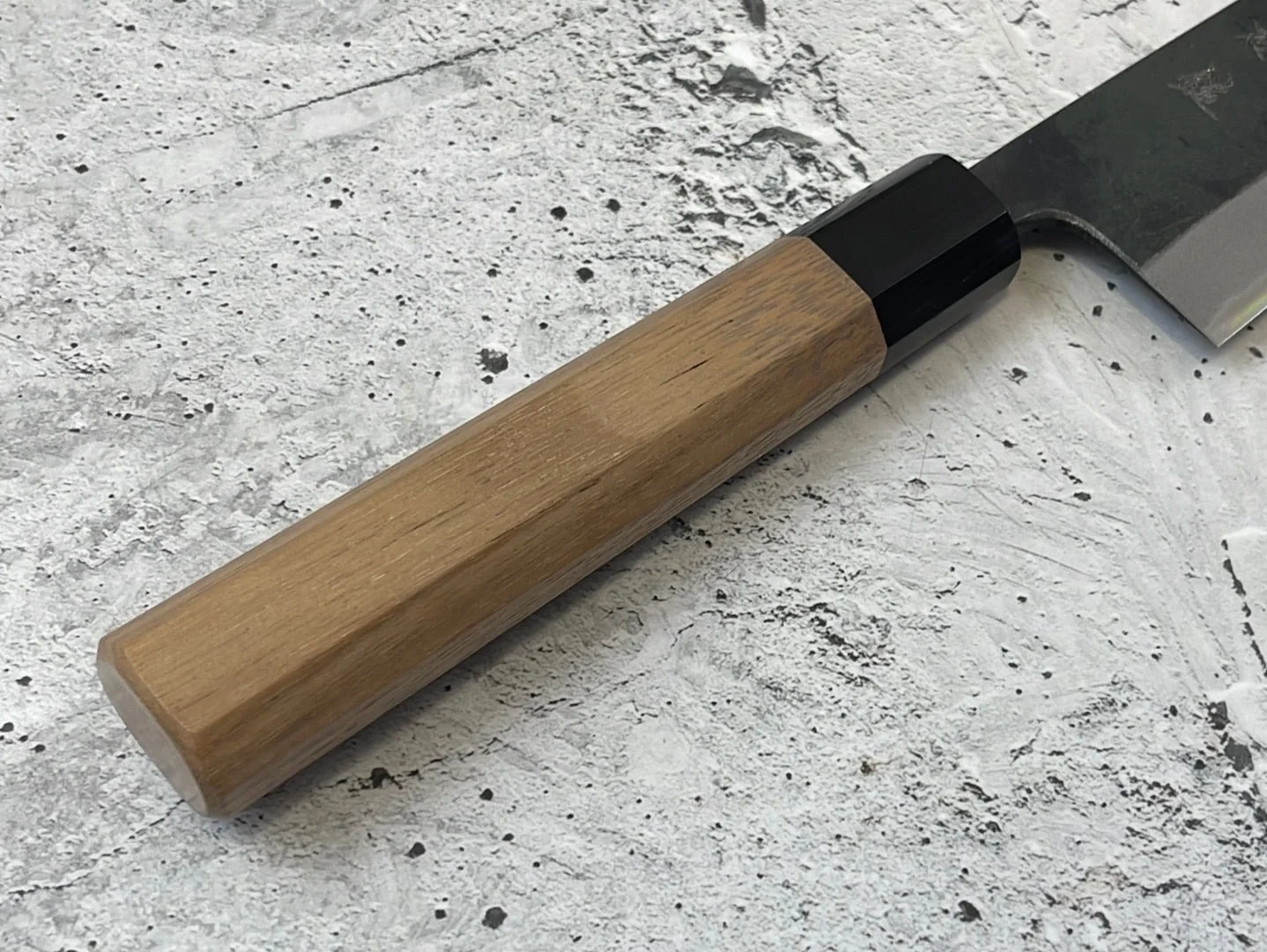 Yoshimune Kiritsuke Kurouchi 210 mm (8.3 in) Aogami (Blue) #2 Double-Bevel - Image 8