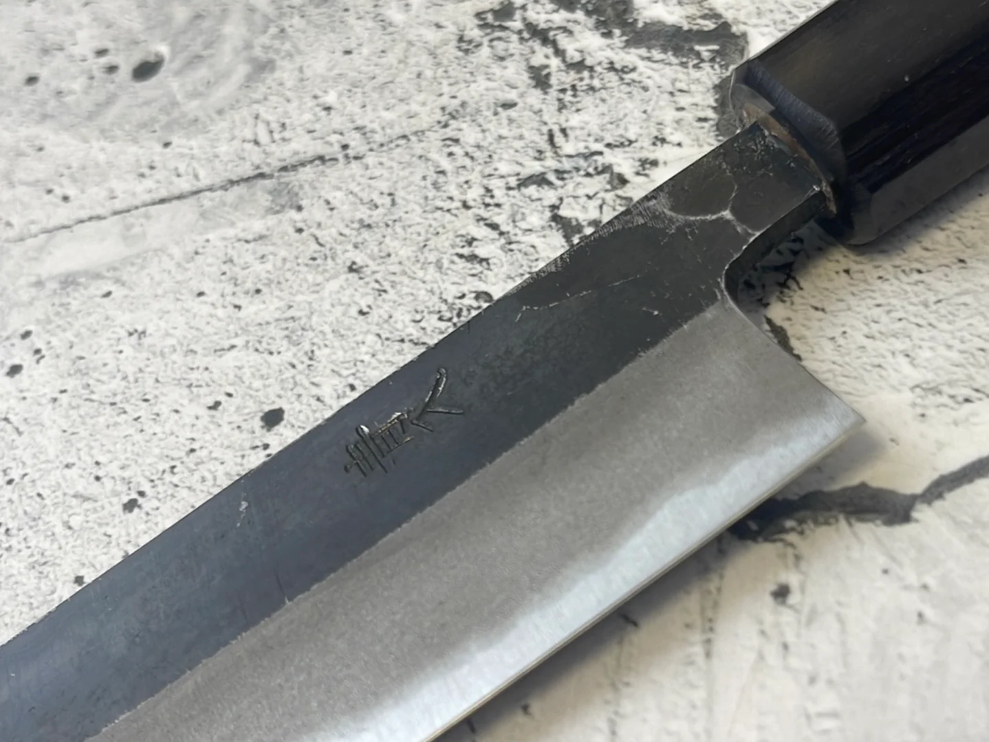 Yoshimune Sujihiki Kurouchi 210 mm (8.3 in) Aogami (Blue) #2 Double-Bevel - Image 12