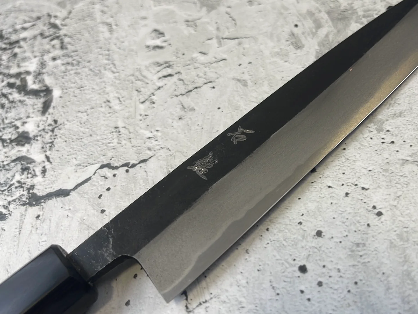 Yoshimune Sujihiki Kurouchi 210 mm (8.3 in) Aogami (Blue) #2 Double-Bevel - Image 7