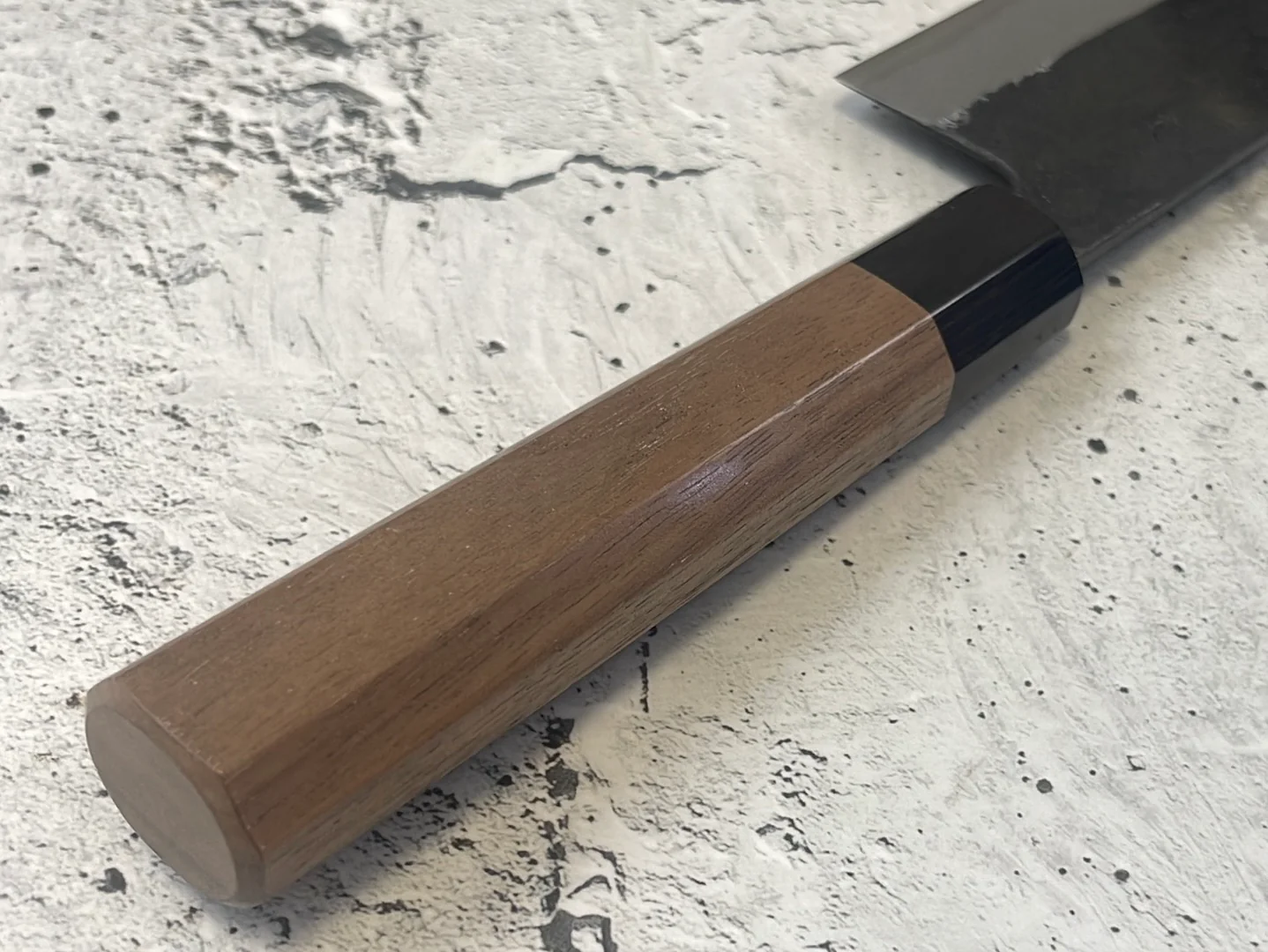 Yoshimune Nakiri Kurouchi 180 mm (7.1 in) Aogami (Blue) #2 Double-Bevel - Image 15