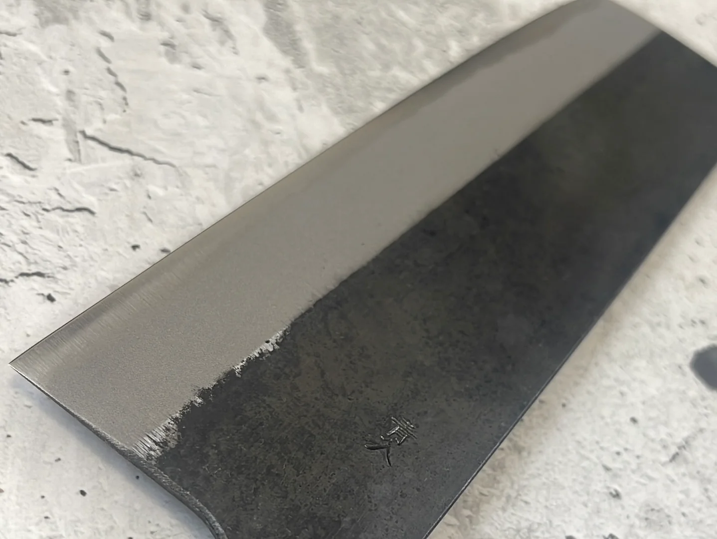 Yoshimune Nakiri Kurouchi 180 mm (7.1 in) Aogami (Blue) #2 Double-Bevel - Image 17