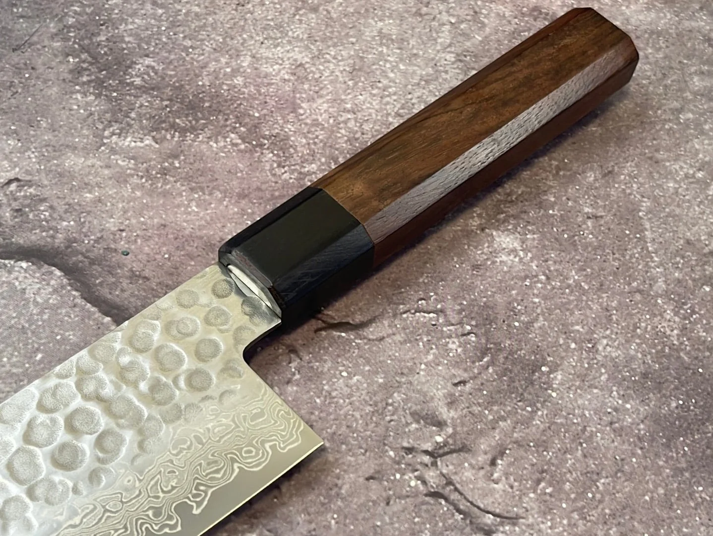 Yoshimune Gyuto Damascus Hammered Finish Knife 240 mm (9.4 in) Stainless clad Aus10 - Image 16