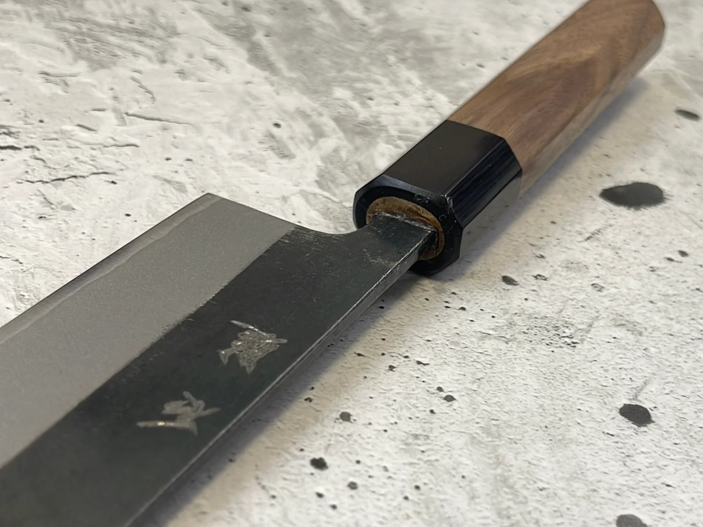 Yoshimune Gyuto Kurouchi 210 mm (8.3 in) Aogami (Blue) #2 Double-Bevel - Image 12