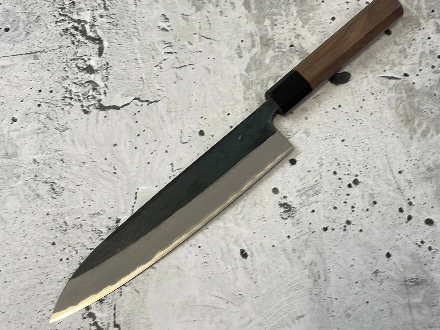 Yoshimune Gyuto Kurouchi 210 mm (8.3 in) Aogami (Blue) #2 Double-Bevel - Image 13