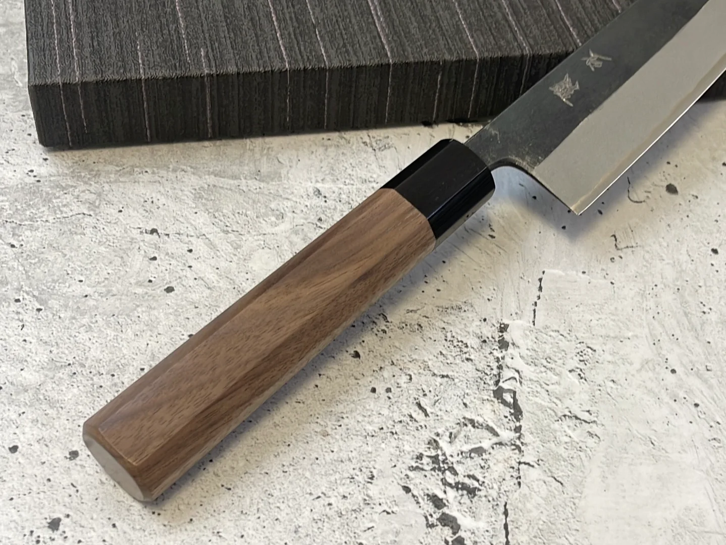 Yoshimune Gyuto Kurouchi 210 mm (8.3 in) Aogami (Blue) #2 Double-Bevel - Image 3
