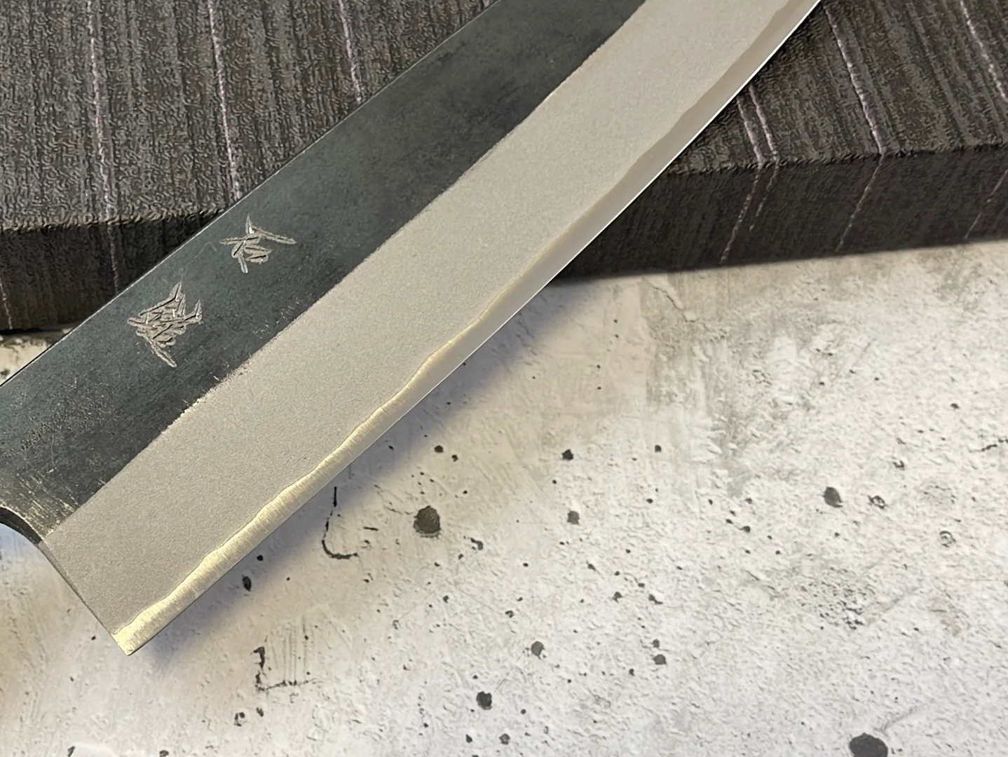 Yoshimune Gyuto Kurouchi 210 mm (8.3 in) Aogami (Blue) #2 Double-Bevel - Image 4