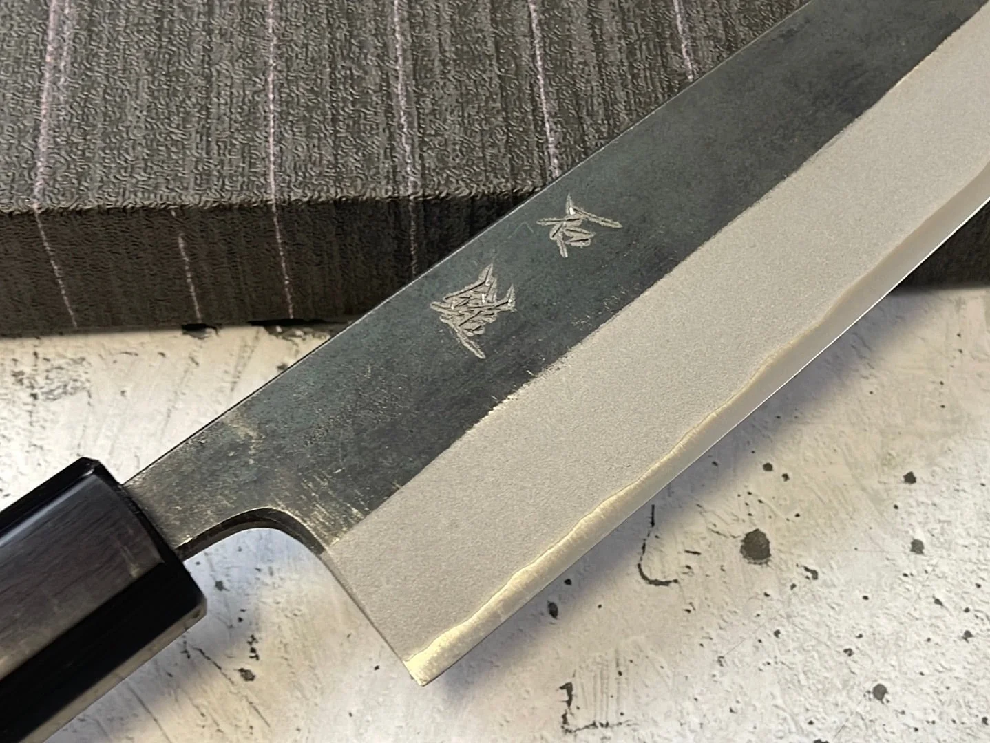Yoshimune Gyuto Kurouchi 210 mm (8.3 in) Aogami (Blue) #2 Double-Bevel - Image 5