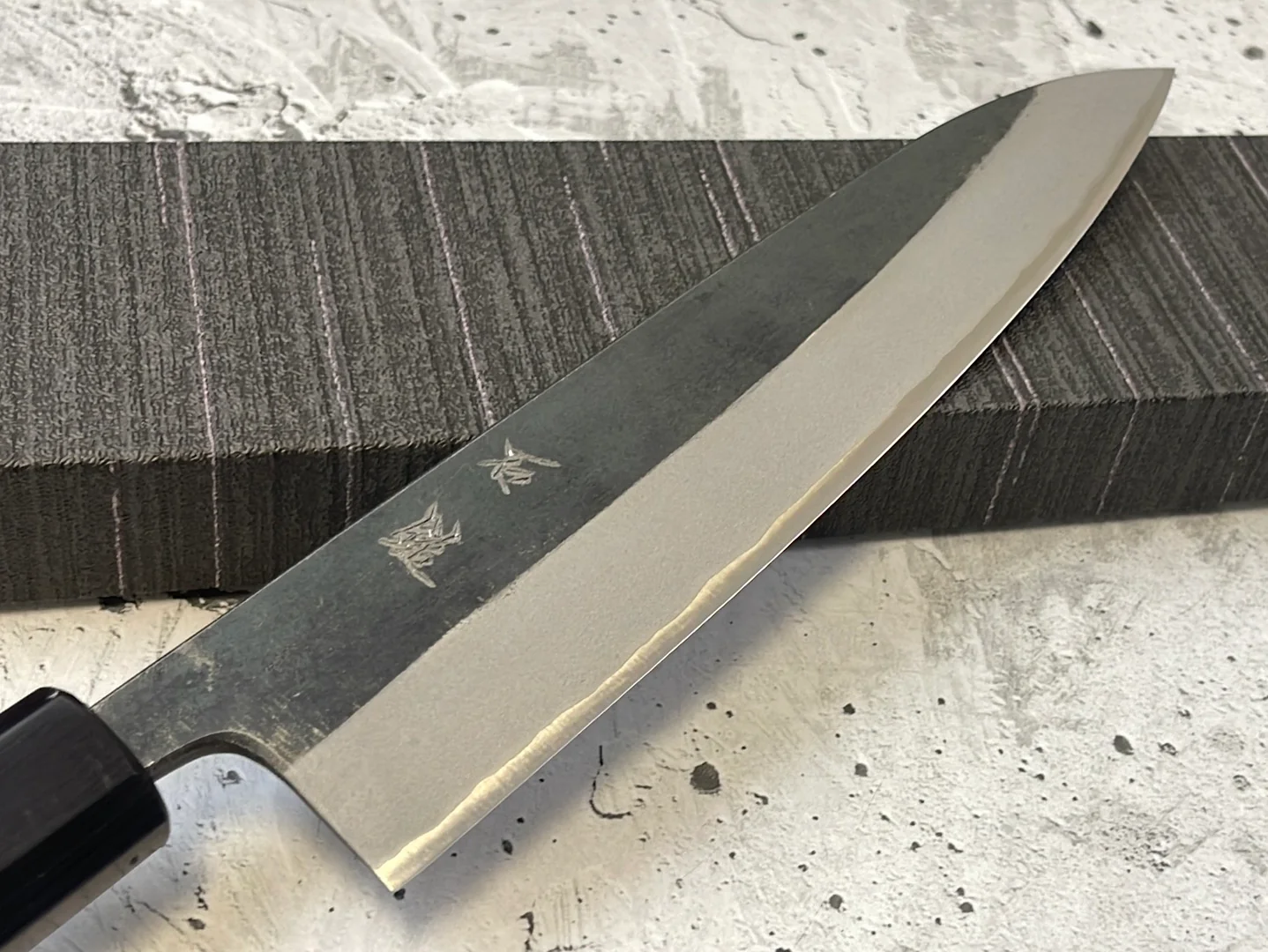 Yoshimune Gyuto Kurouchi 210 mm (8.3 in) Aogami (Blue) #2 Double-Bevel - Image 6