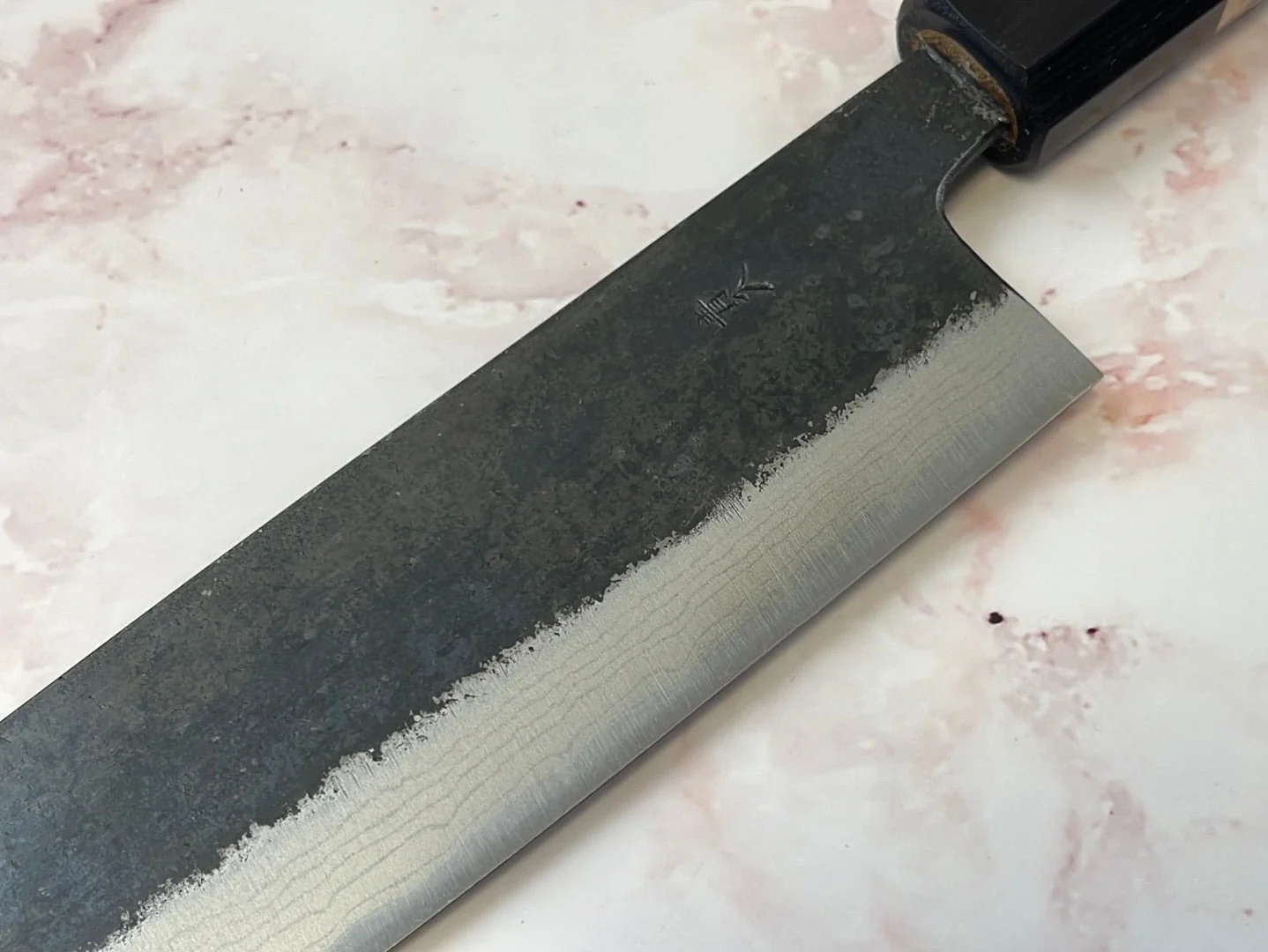 Yoshimune Gyuto Kurouchi 210 mm (8.3 in) Aogami (Blue) #2 Damascus (17 layers) Double-Bevel - Image 13