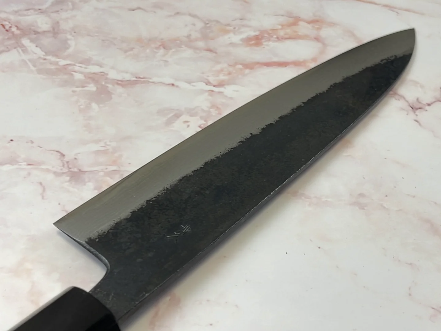Yoshimune Gyuto Kurouchi 210 mm (8.3 in) Aogami (Blue) #2 Damascus (17 layers) Double-Bevel - Image 16