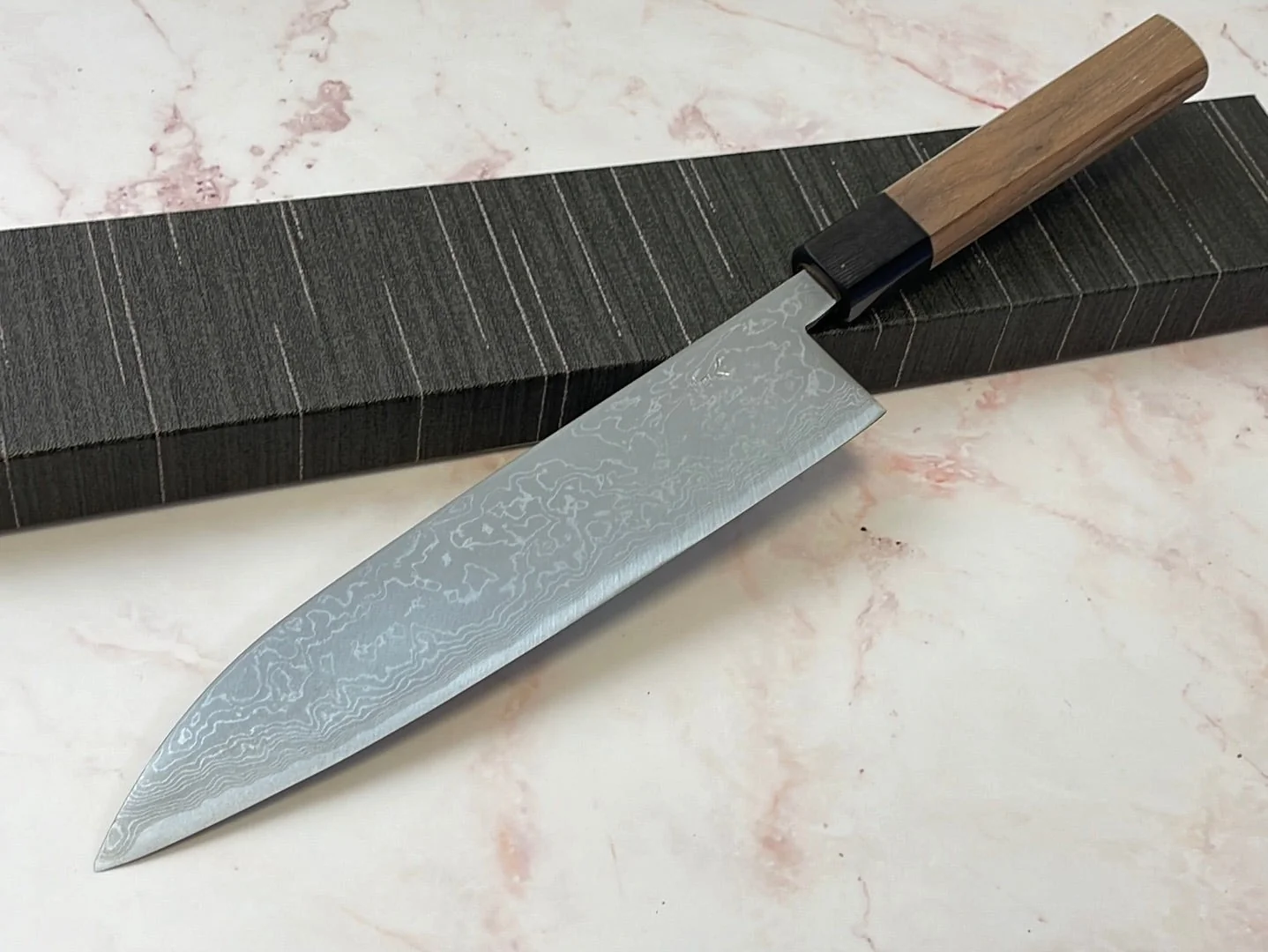 Yoshimune Gyuto 210 mm (8.3 in) Aogami (Blue) #2 Damascus (33 layers) Double-Bevel - Image 2