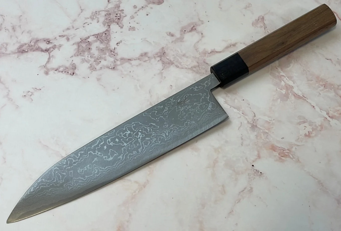 Yoshimune Gyuto 210 mm (8.3 in) Aogami (Blue) #2 Damascus (33 layers) Double-Bevel - Image 4