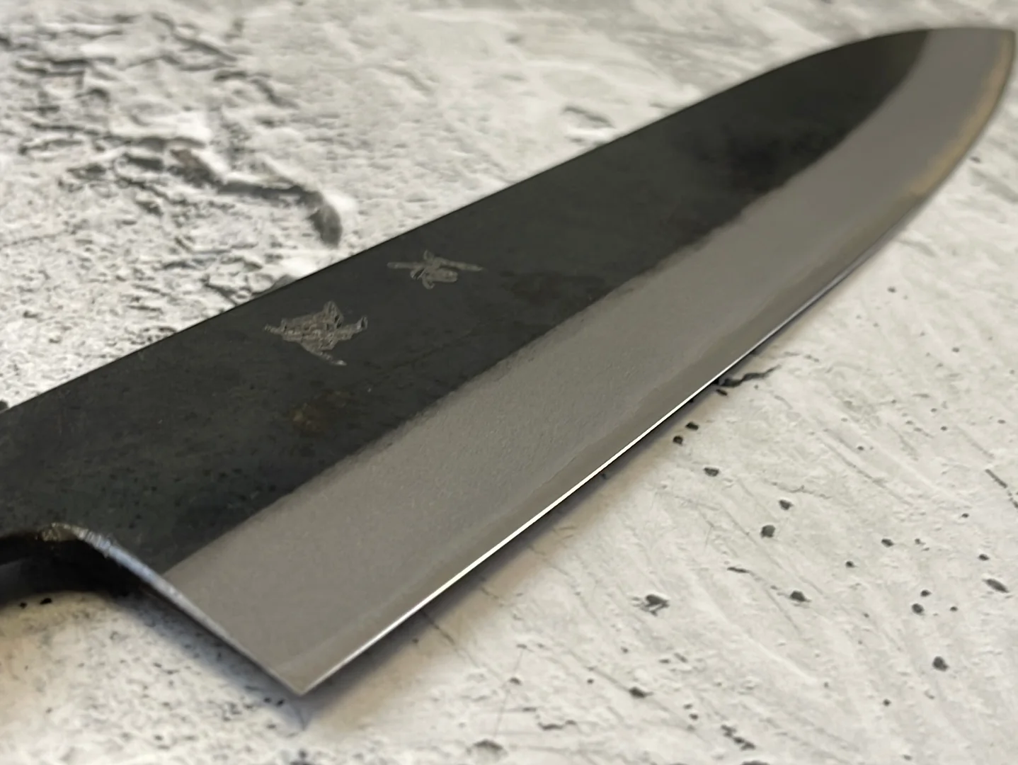 Yoshimune Gyuto Kurouchi 240 mm (9.4 in) Aogami (Blue) #2 Double-Bevel - Image 6