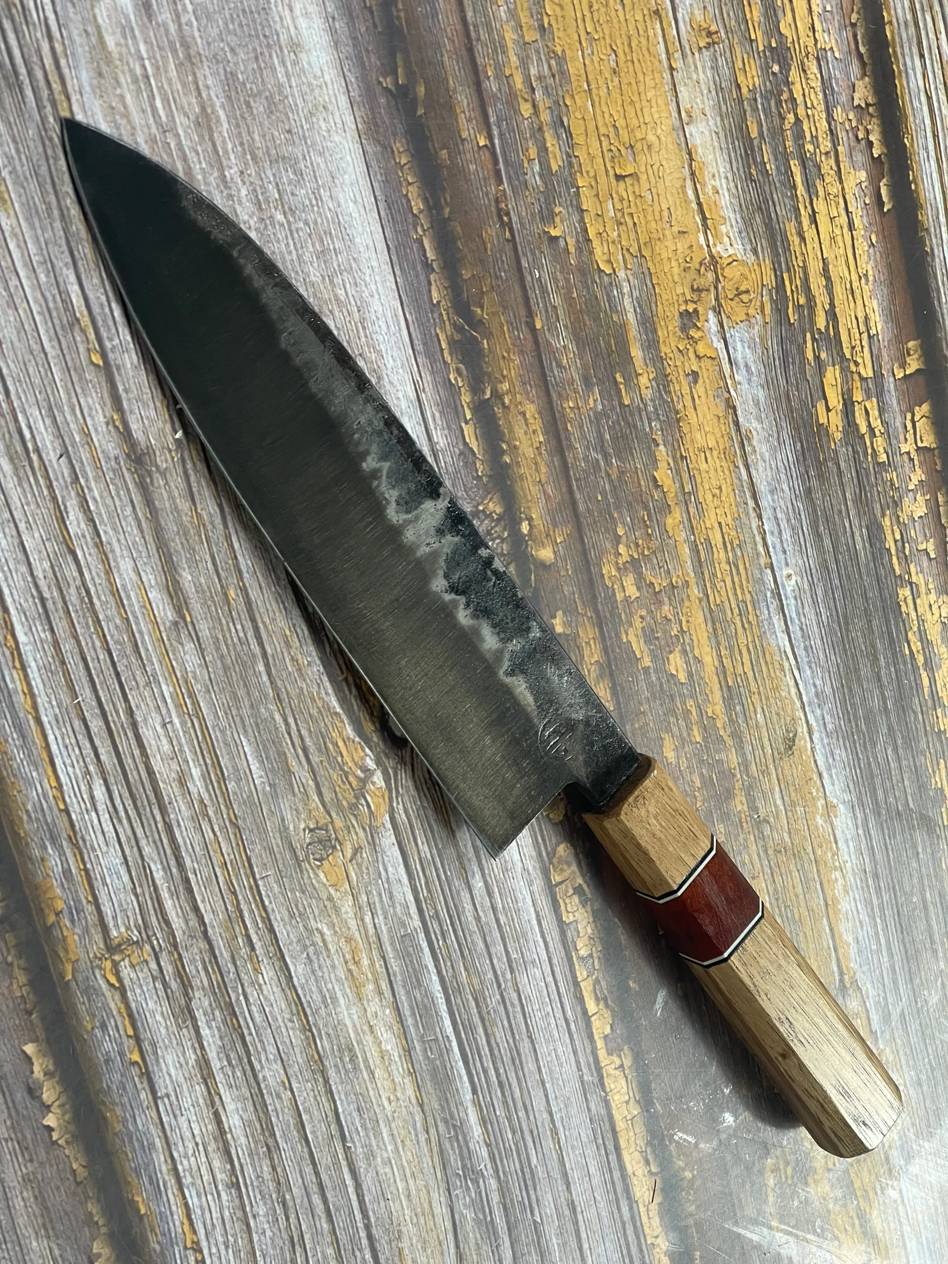 HG Blade Gyuto Knife 210mm Kurouchi Finish 1084 High Carbon Steel (2025) - Image 16