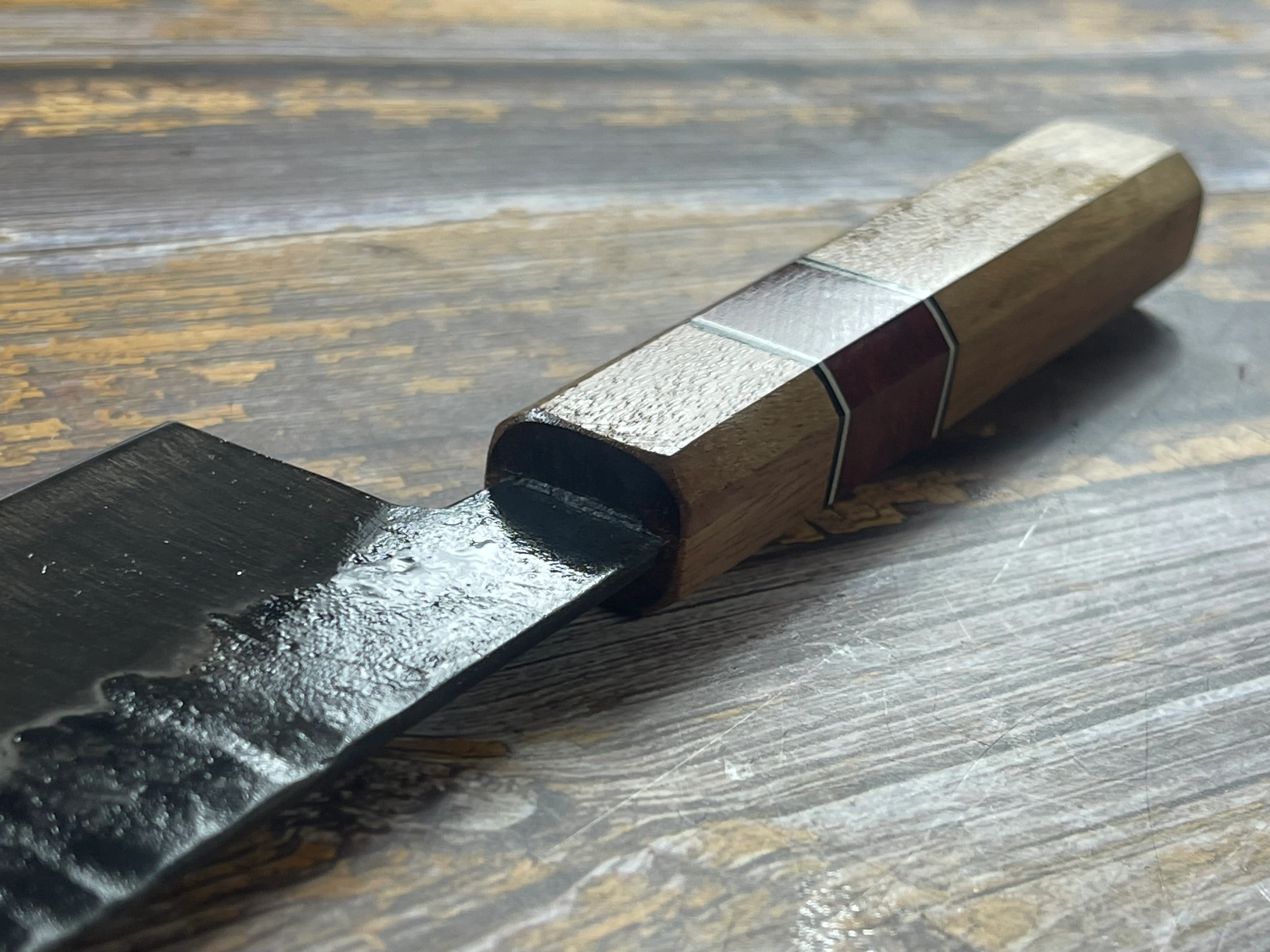 HG Blade Gyuto Knife 210mm Kurouchi Finish 1084 High Carbon Steel (2025) - Image 3