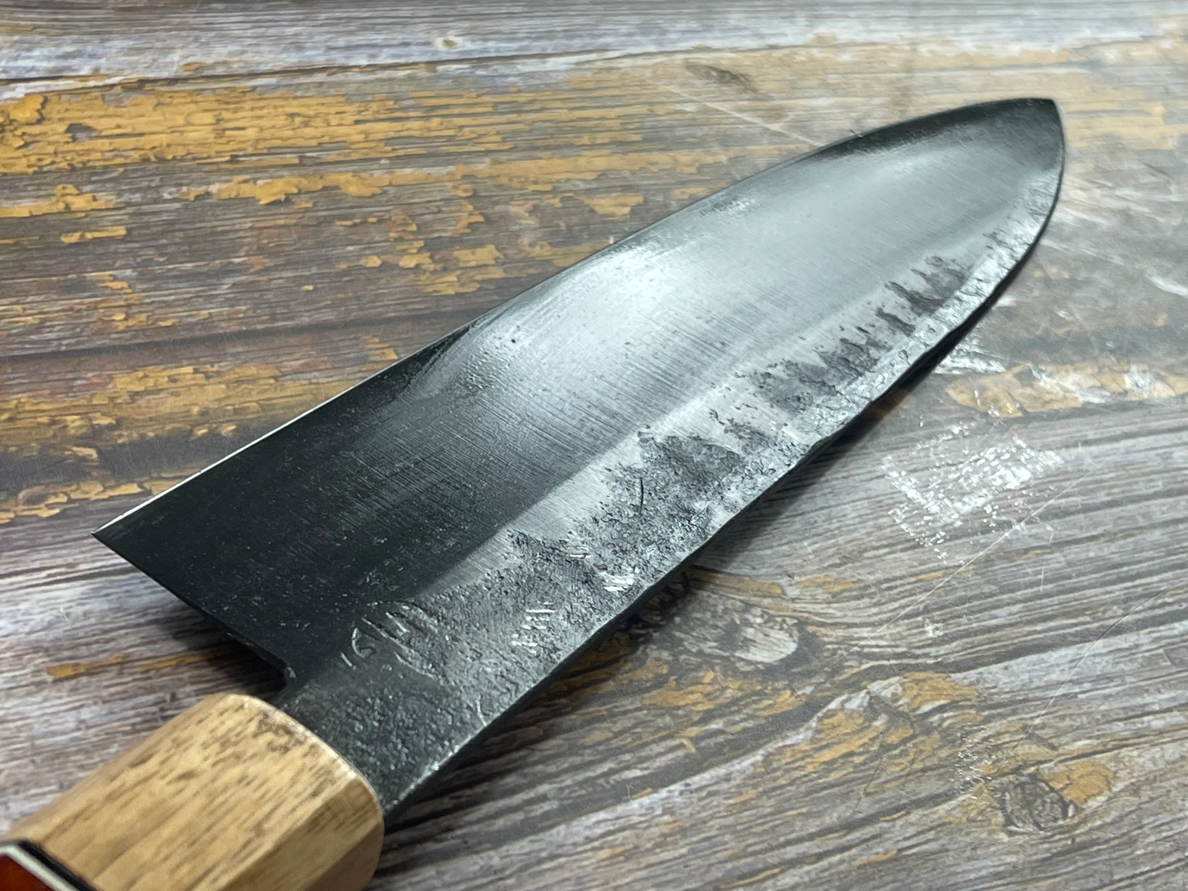 HG Blade Gyuto Knife 210mm Kurouchi Finish 1084 High Carbon Steel (2025) - Image 4