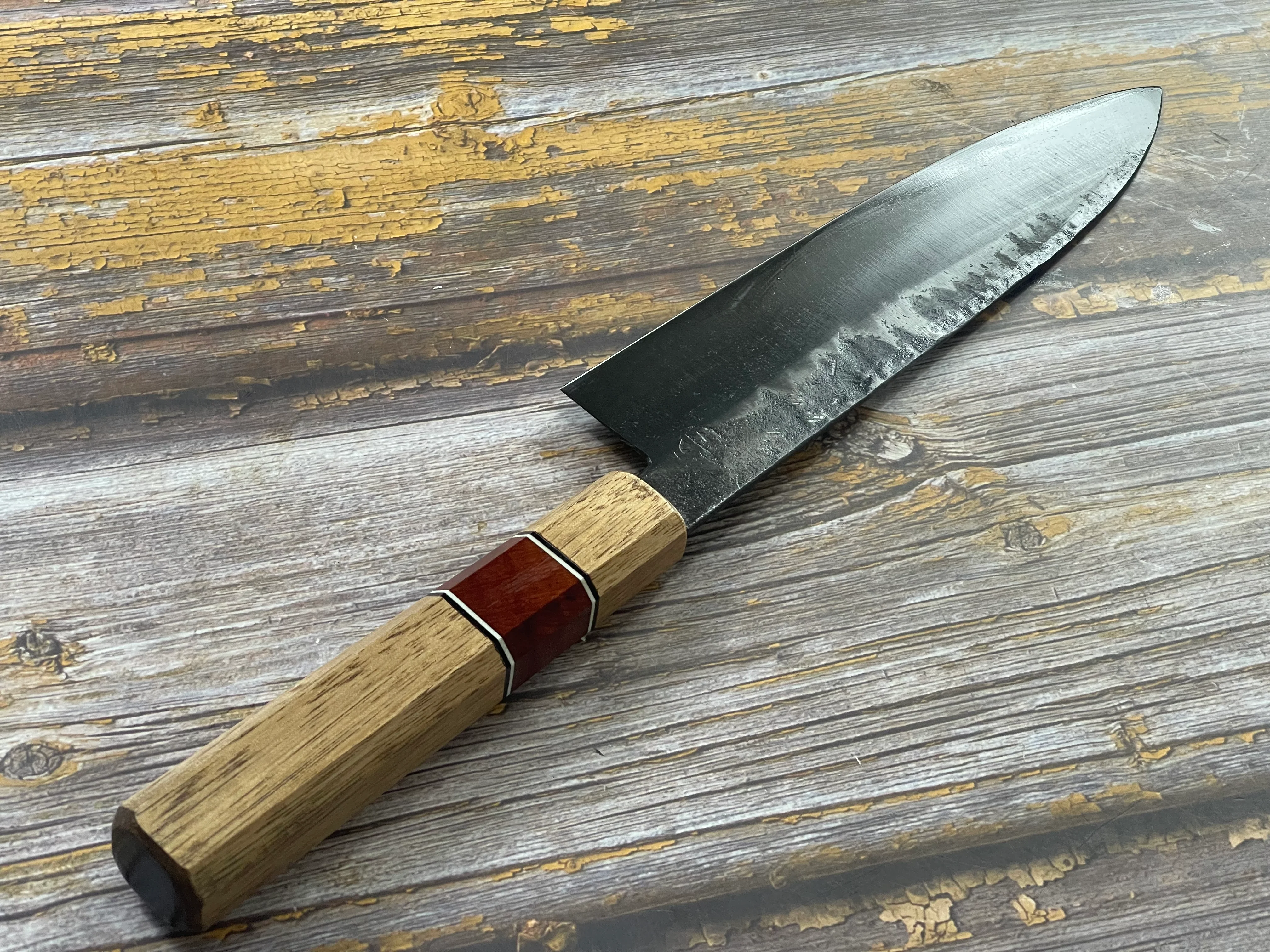 HG Blade Gyuto Knife 210mm Kurouchi Finish 1084 High Carbon Steel (2025) - Image 8