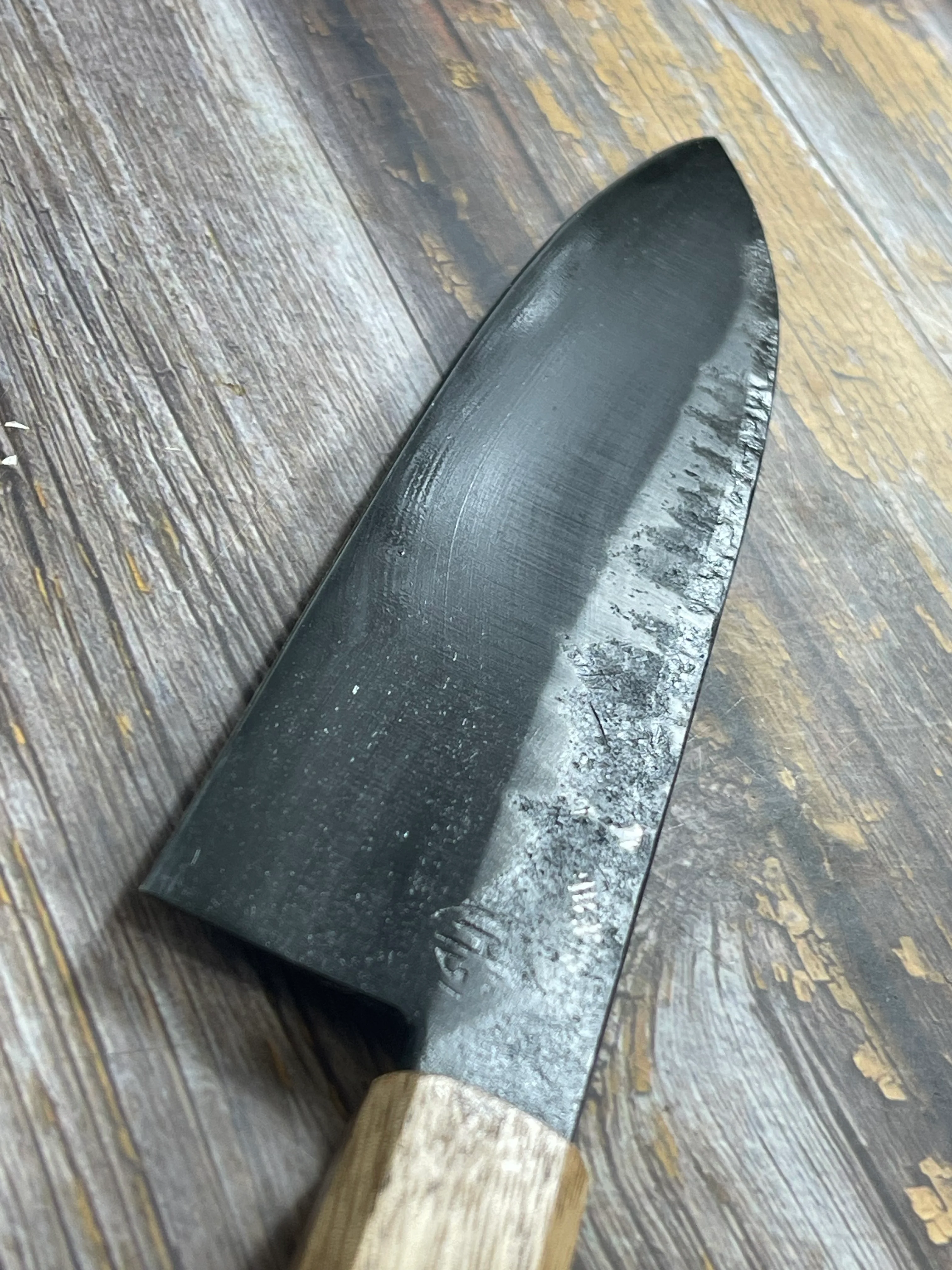 HG Blade Gyuto Knife 210mm Kurouchi Finish 1084 High Carbon Steel (2025) - Image 9
