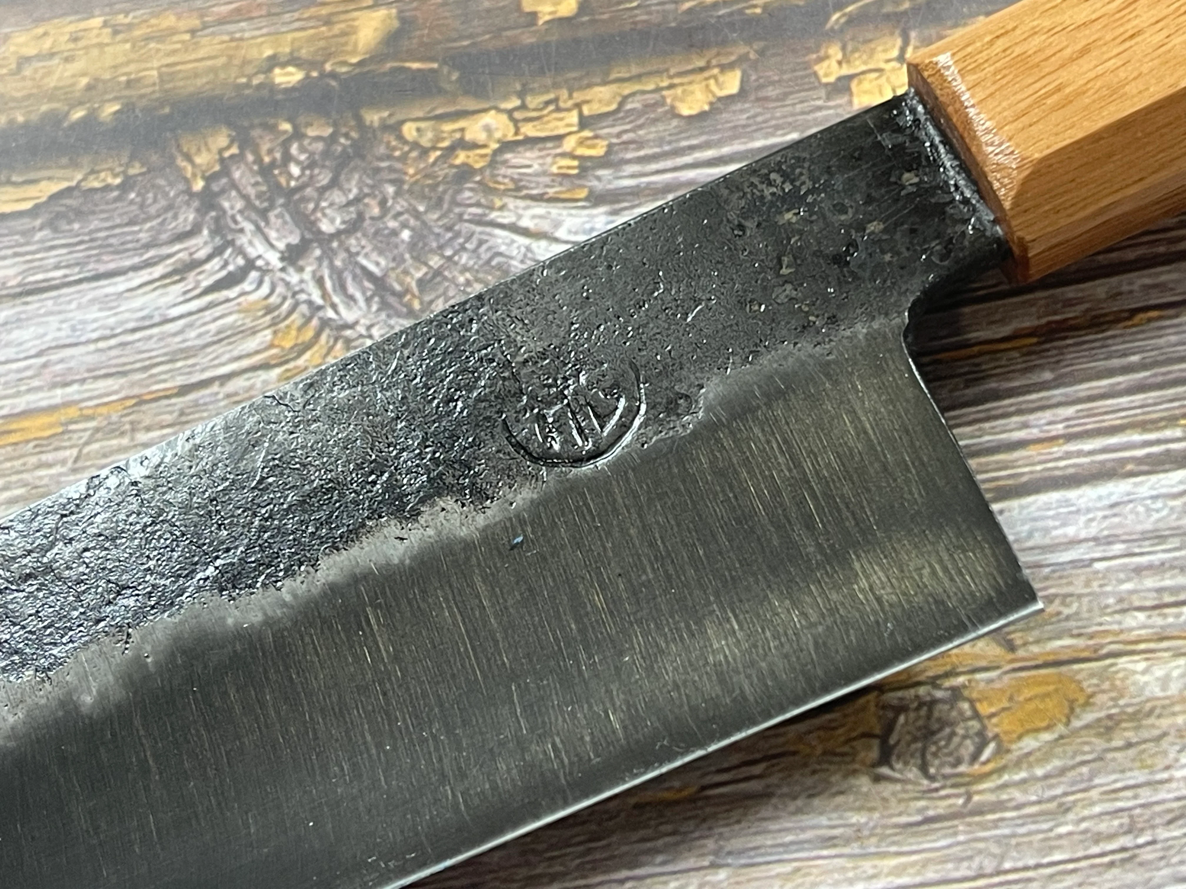HG Blade Gyuto Knife 210mm Kurouchi Finish 1084 High Carbon Steel (2025) - Image 15