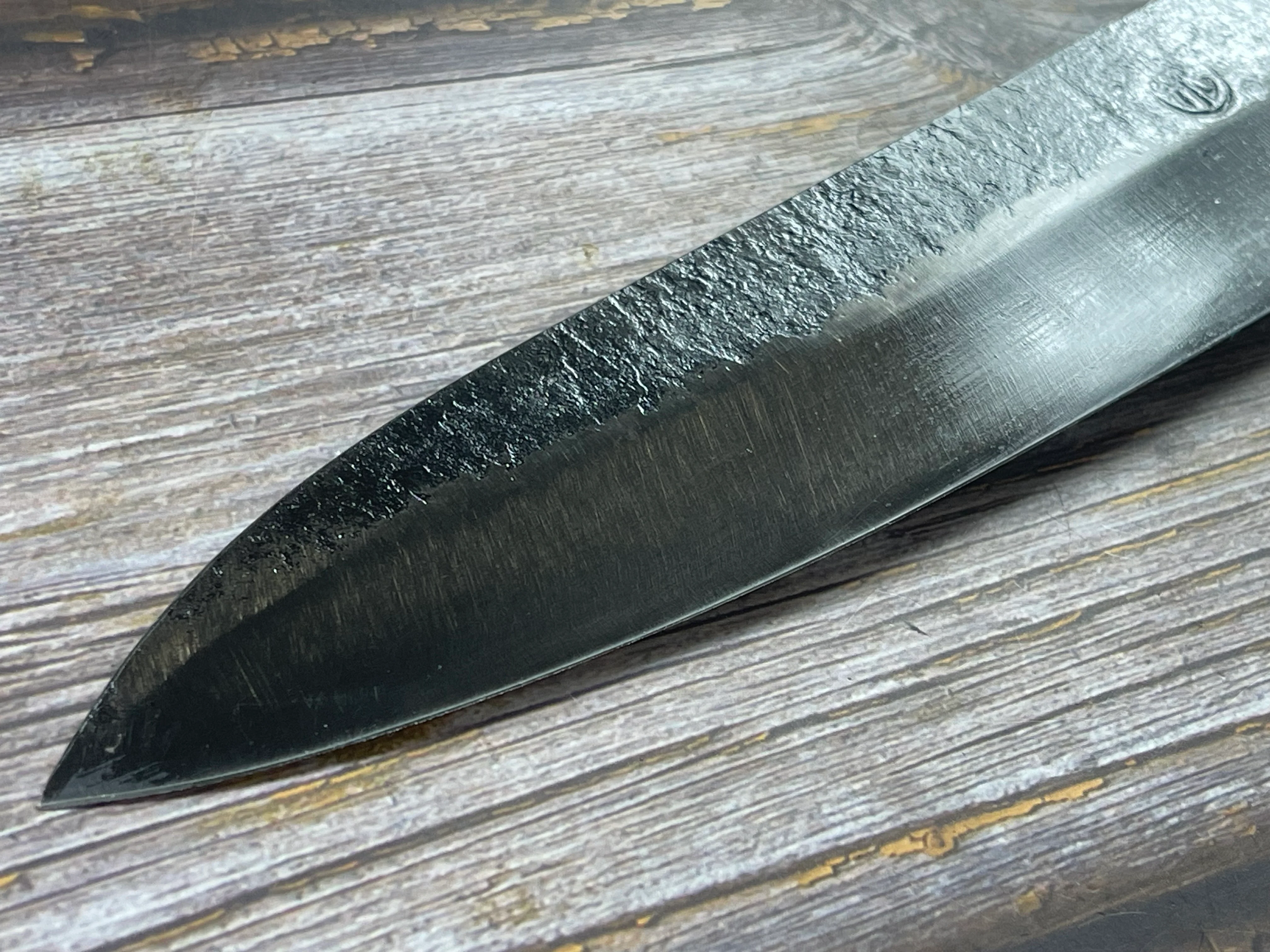 HG Blade Gyuto Knife 210mm Kurouchi Finish 1084 High Carbon Steel (2025) - Image 16