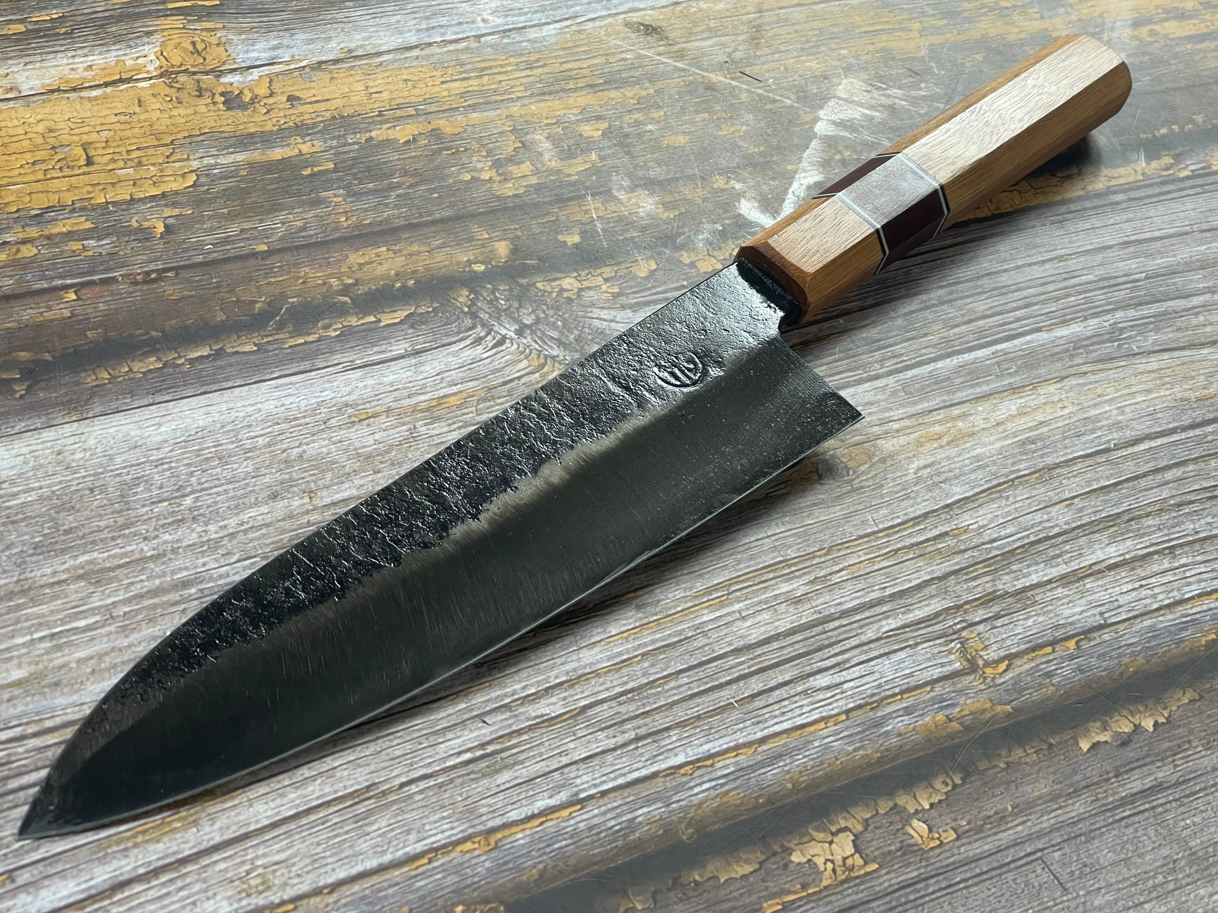 HG Blade Gyuto Knife 210mm Kurouchi Finish 1084 High Carbon Steel (2025) - Image 18