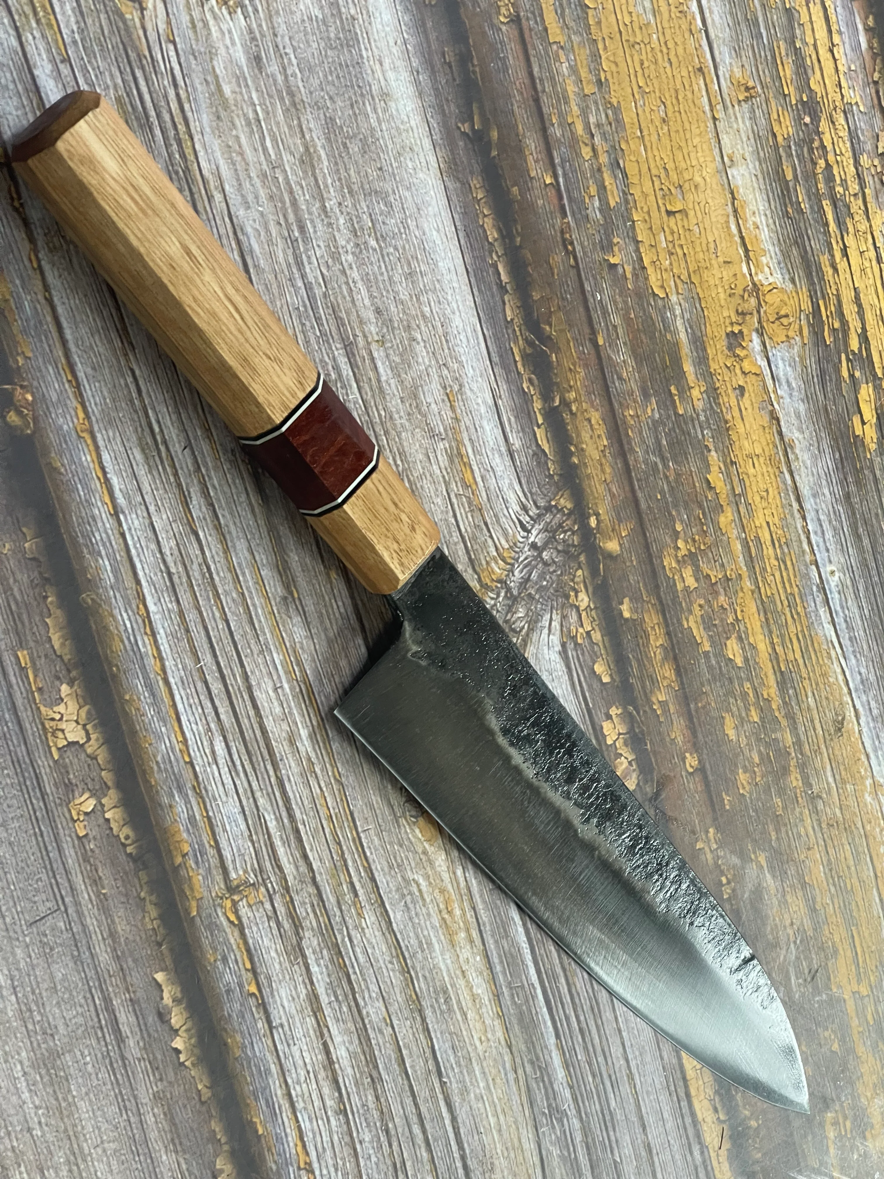 HG Blade Gyuto Knife 210mm Kurouchi Finish 1084 High Carbon Steel (2025) - Image 9
