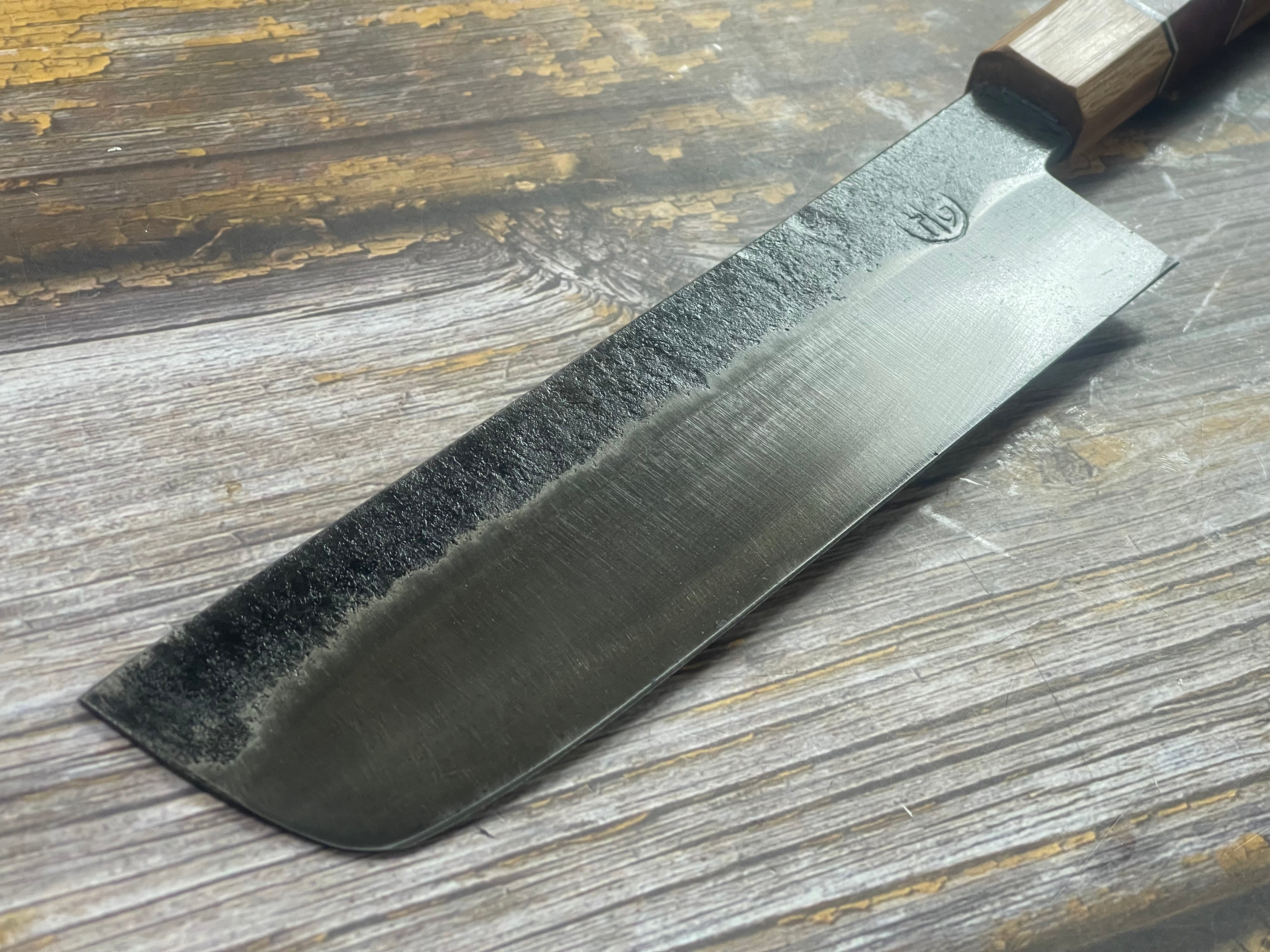 HG Blade Nakiri Knife 180mm Kurouchi Finish 1084 High Carbon Steel (2025) - Image 10