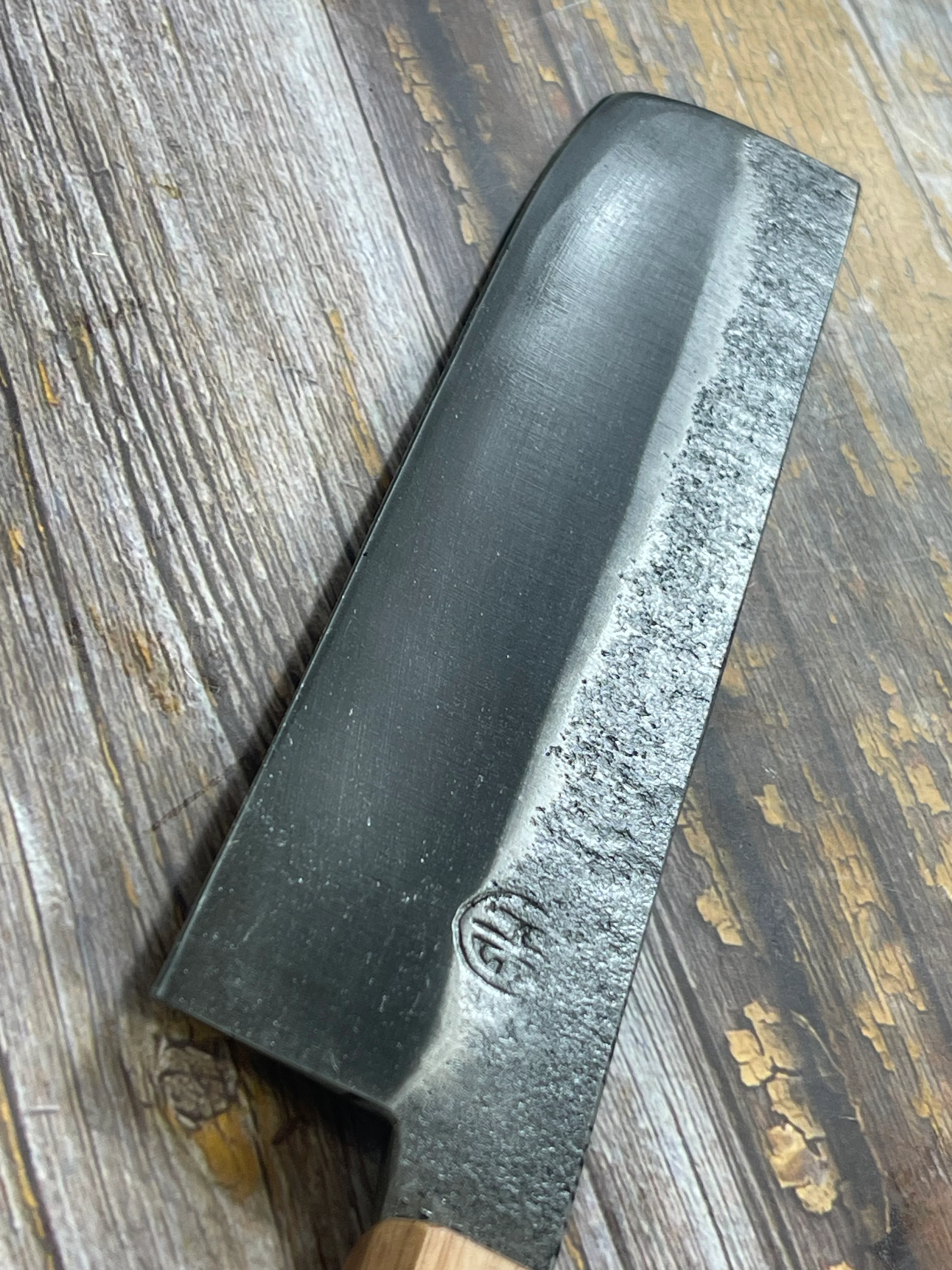HG Blade Nakiri Knife 180mm Kurouchi Finish 1084 High Carbon Steel (2025) - Image 13