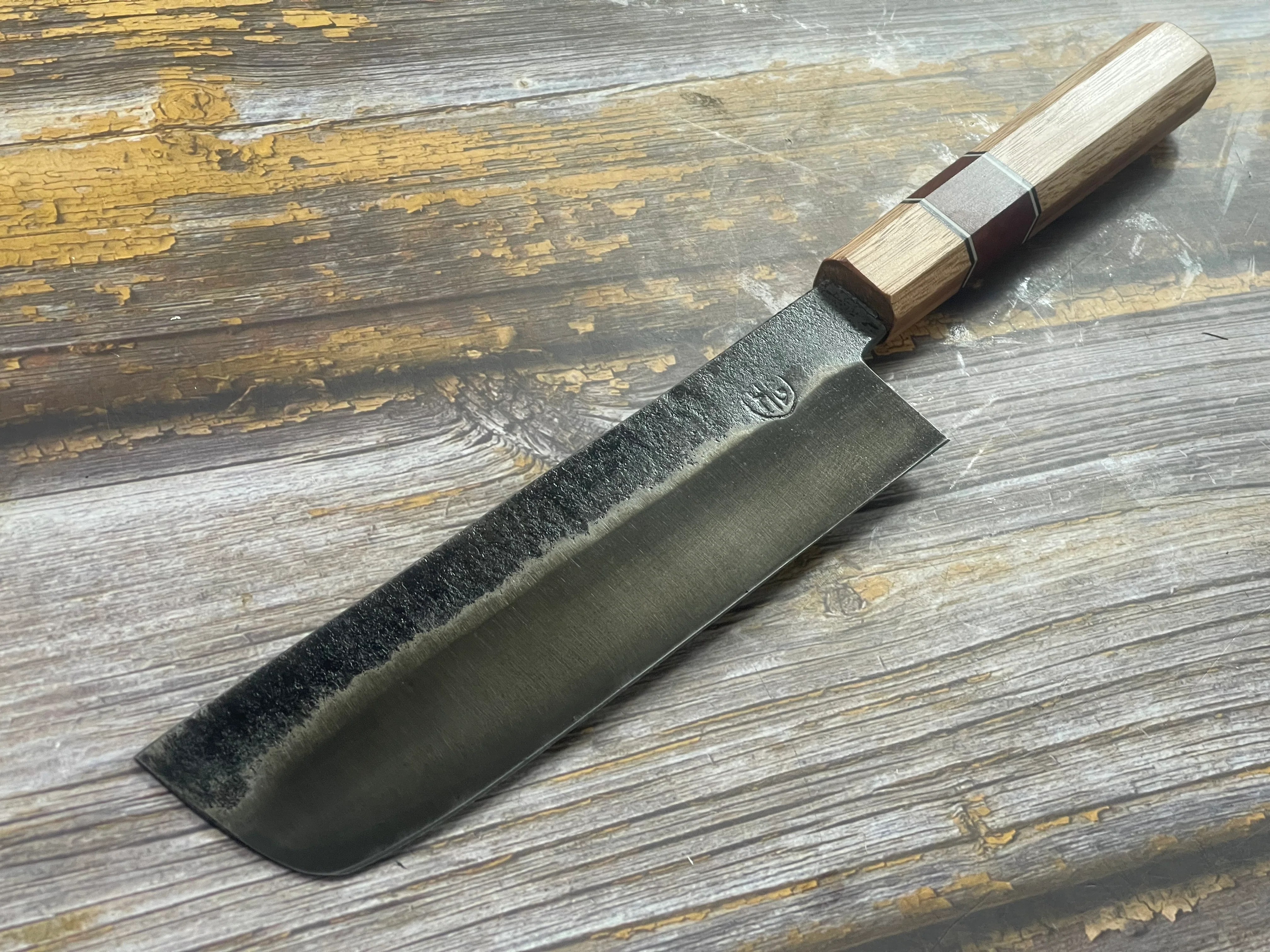 HG Blade Nakiri Knife 180mm Kurouchi Finish 1084 High Carbon Steel (2025) - Image 14