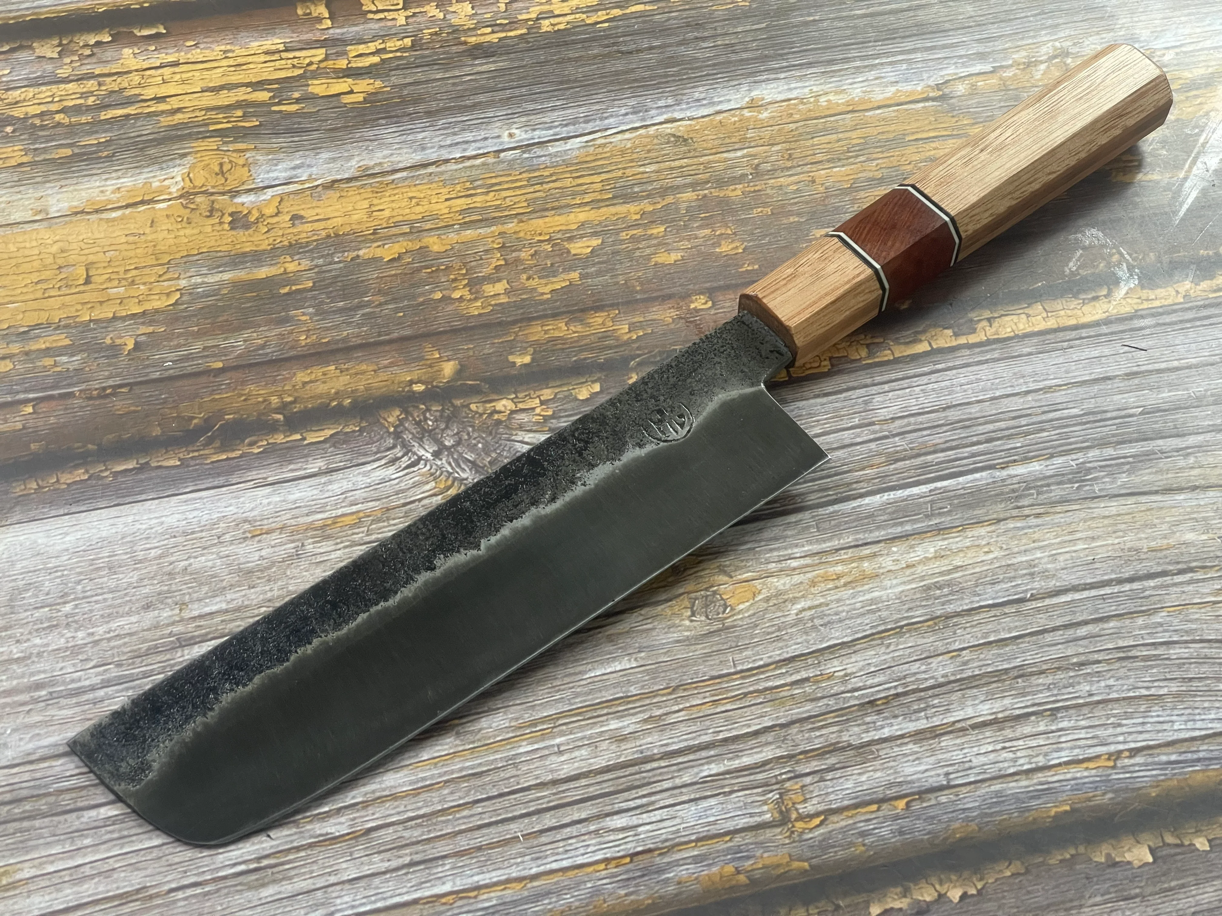 HG Blade Nakiri Knife 180mm Kurouchi Finish 1084 High Carbon Steel (2025) - Image 15