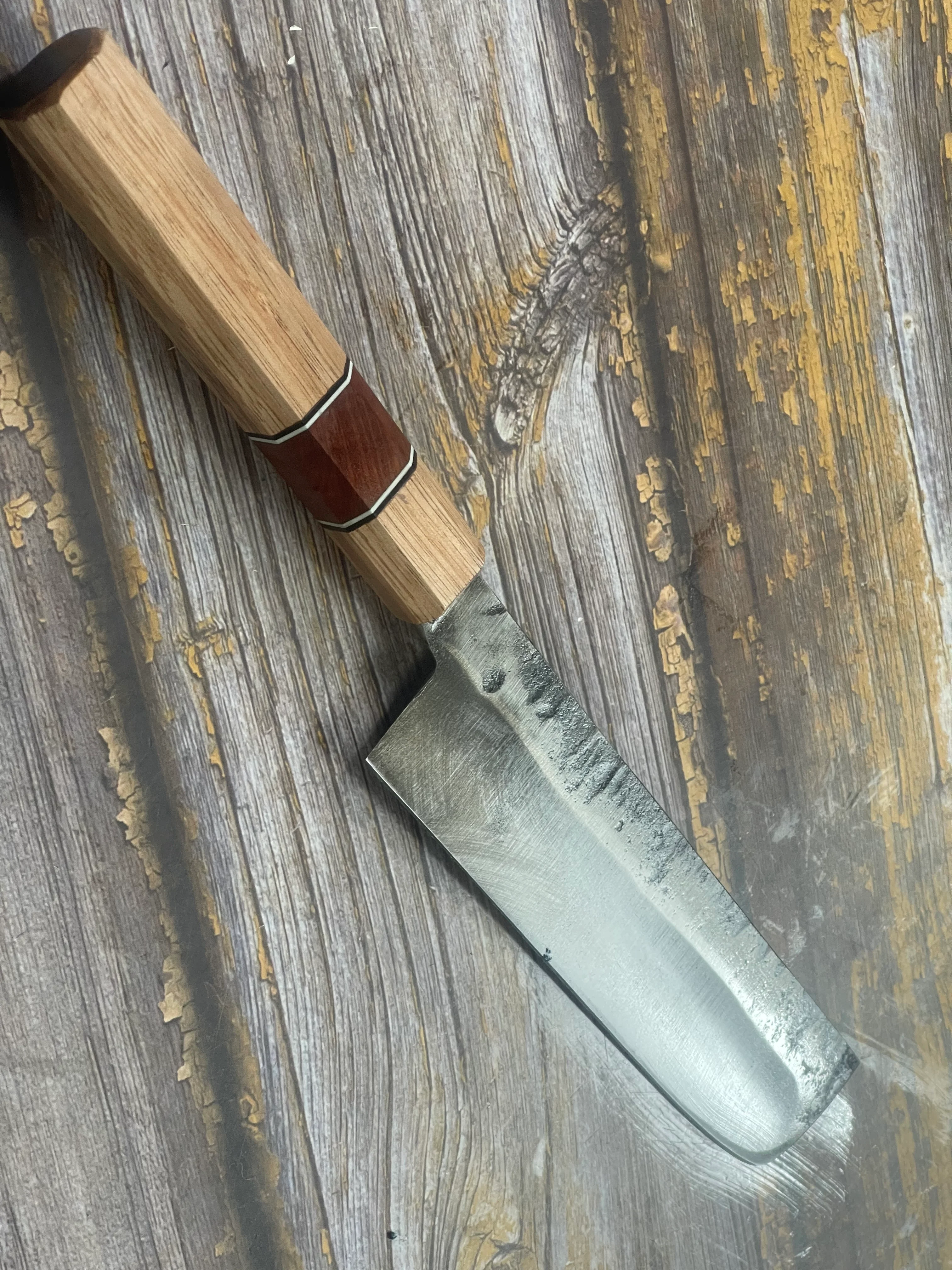 HG Blade Nakiri Knife 180mm Kurouchi Finish 1084 High Carbon Steel (2025) - Image 9