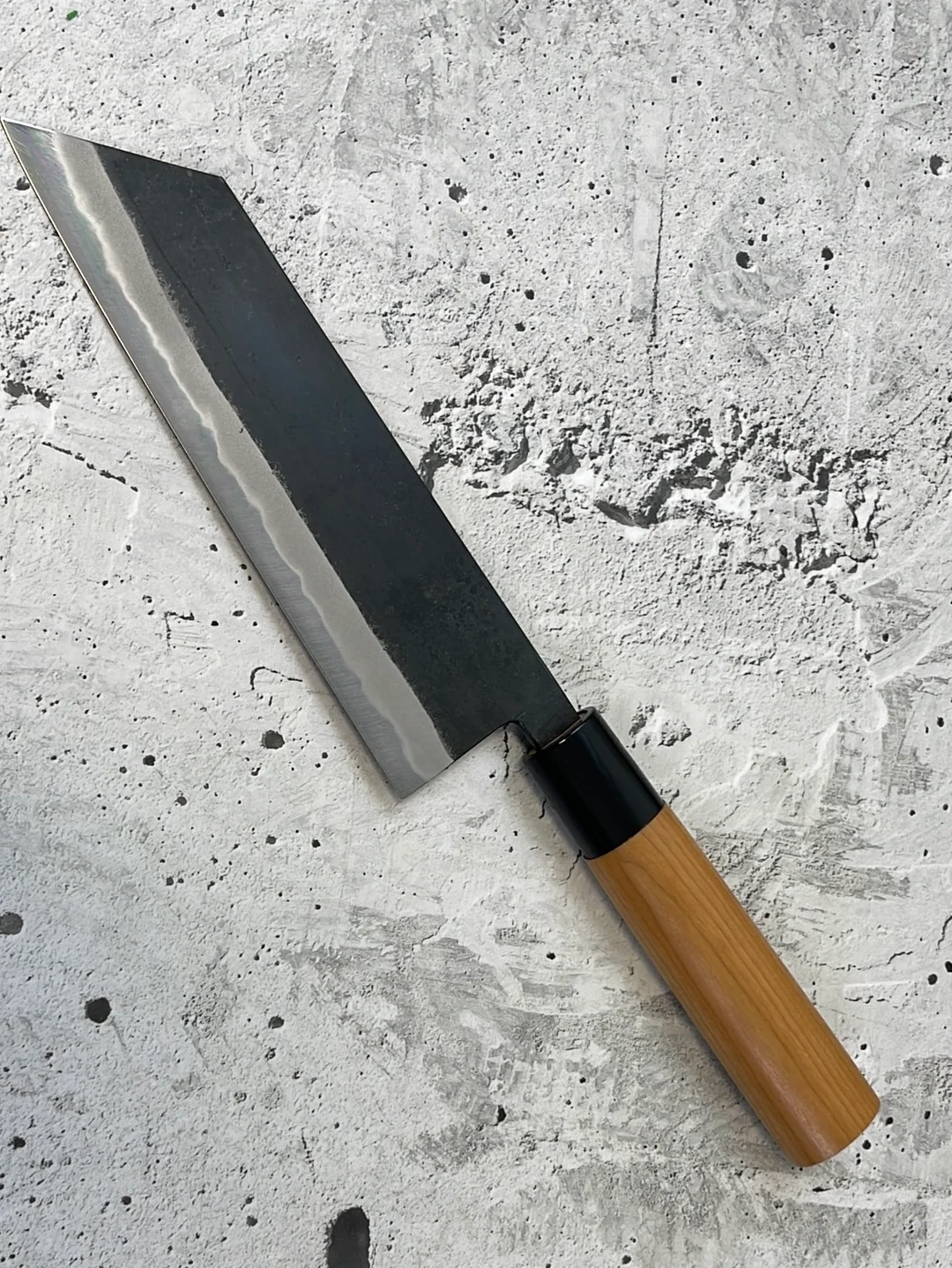 Hinokuni Shirogami #1 Bunka Knife 180mm Cherry Wood Handle - Made in Japan 🇯🇵 - Image 10