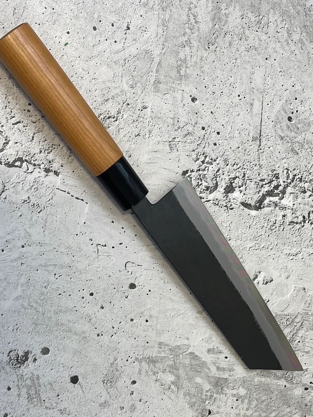 Hinokuni Shirogami #1 Bunka Knife 180mm Cherry Wood Handle - Made in Japan 🇯🇵 - Image 13