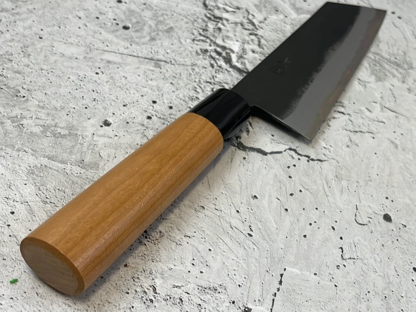 Hinokuni Shirogami #1 Bunka Knife 180mm Cherry Wood Handle - Made in Japan 🇯🇵 - Image 3