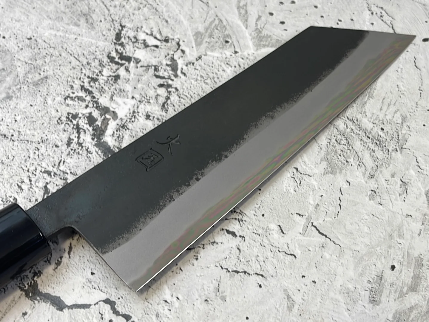 Hinokuni Shirogami #1 Bunka Knife 180mm Cherry Wood Handle - Made in Japan 🇯🇵 - Image 4