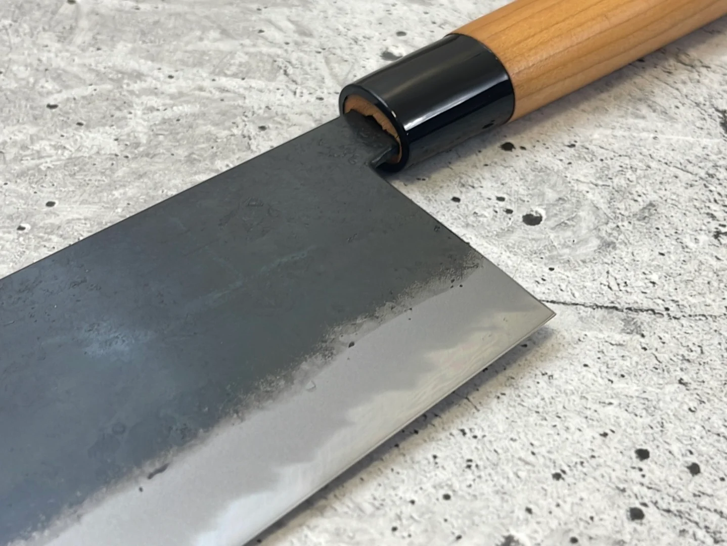 Hinokuni Shirogami #1 Chuka Knife 180mm Cherry Wood Handle - Made in Japan 🇯🇵 - Image 12