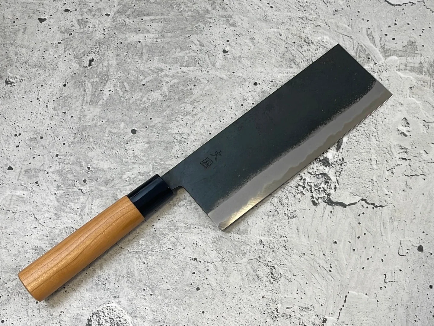 Hinokuni Shirogami #1 Chuka Knife 180mm Cherry Wood Handle - Made in Japan 🇯🇵 - Image 2