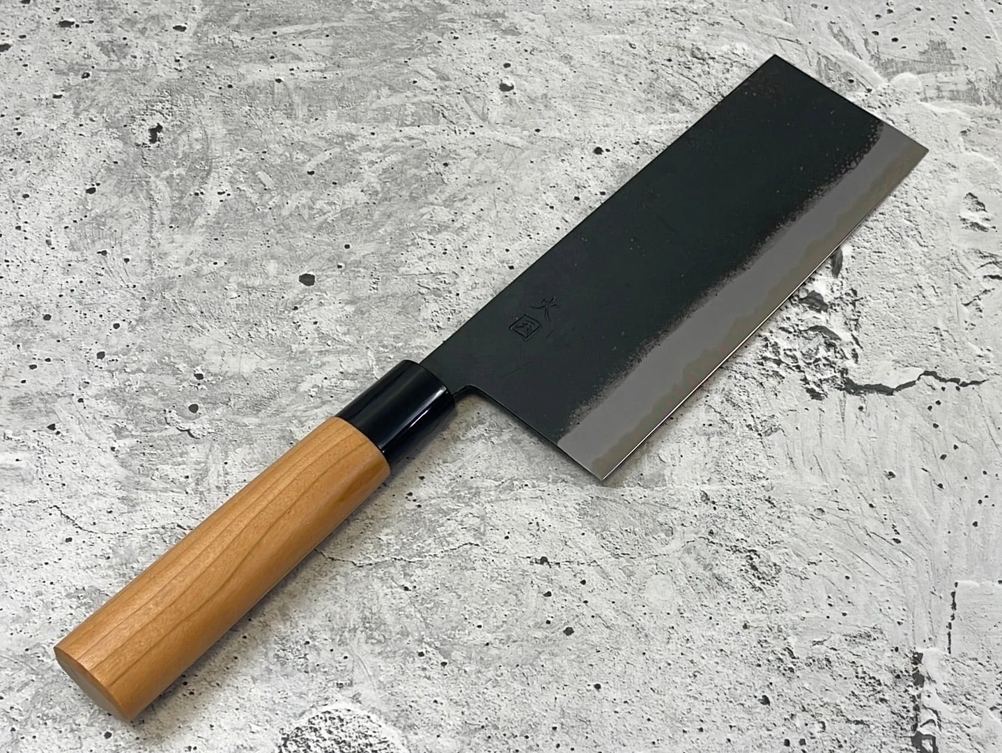 Hinokuni Shirogami #1 Chuka Knife 180mm Cherry Wood Handle - Made in Japan 🇯🇵 - Image 3