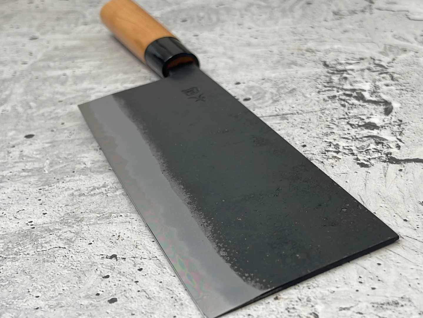 Hinokuni Shirogami #1 Chuka Knife 180mm Cherry Wood Handle - Made in Japan 🇯🇵 - Image 8