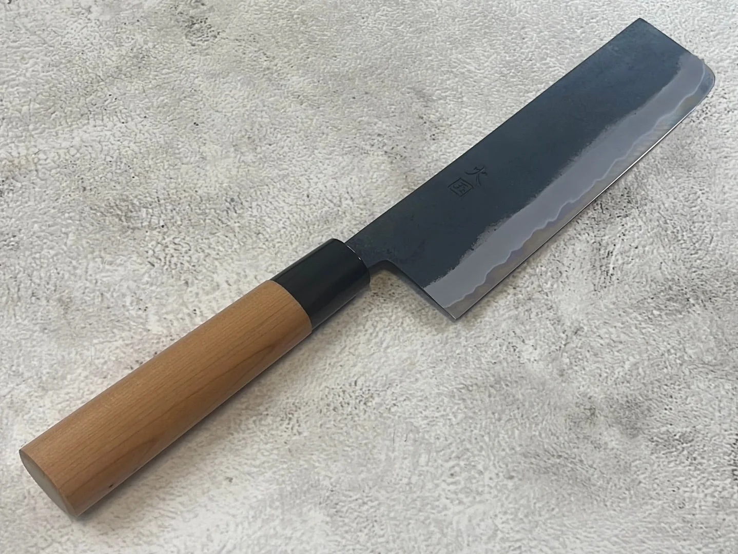 Hinokuni Shirogami #1 Nakiri Knife 180mm Cherry Wood Handle - Made in Japan 🇯🇵 - Image 3